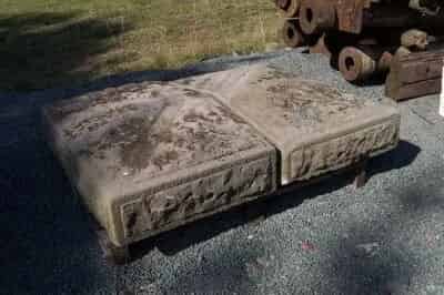 Pair Of Antique Victorian Stone Gate Pier Cappings