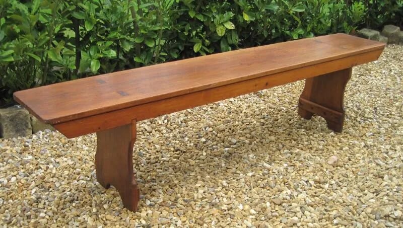 Antique Pitch Pine Bench for kitchen tables - 4734
