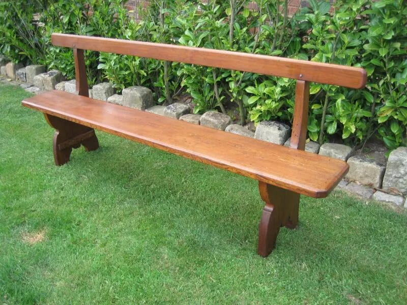 Antique Victorian Pitch Pine Bench - 4741