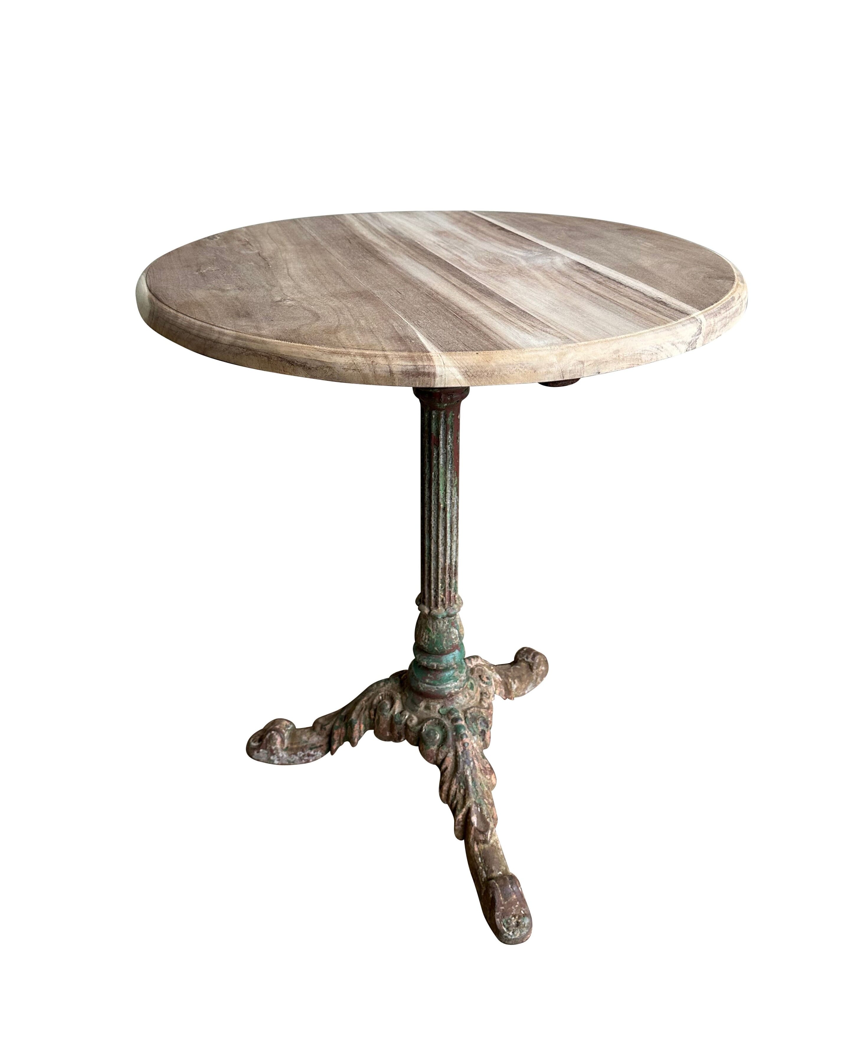 Reclaimed Cast Iron Pub / Restaurant Table & Hardwood Top - 10681D