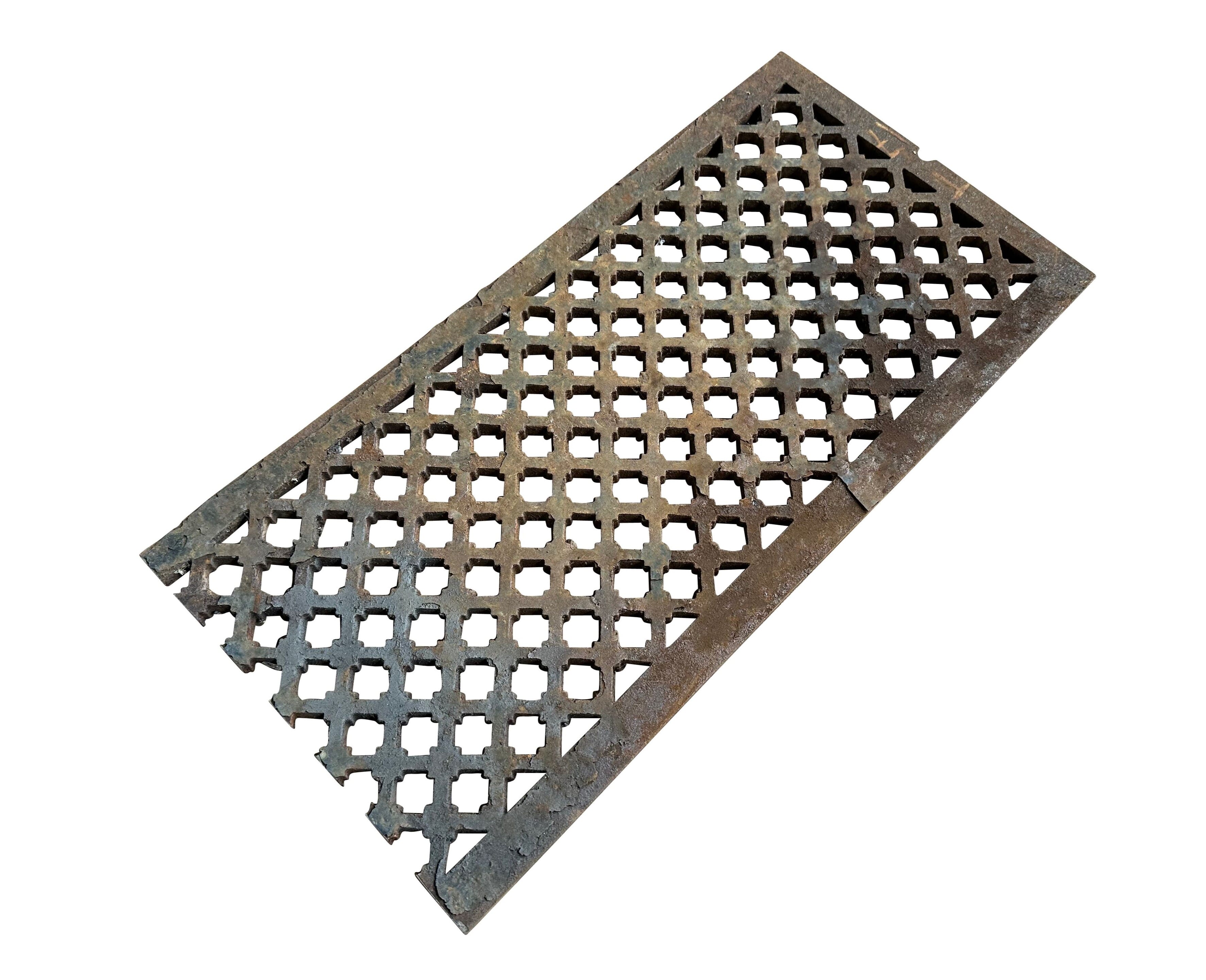 Old Victorian Cast Iron Floor Grille / Grid - 10685