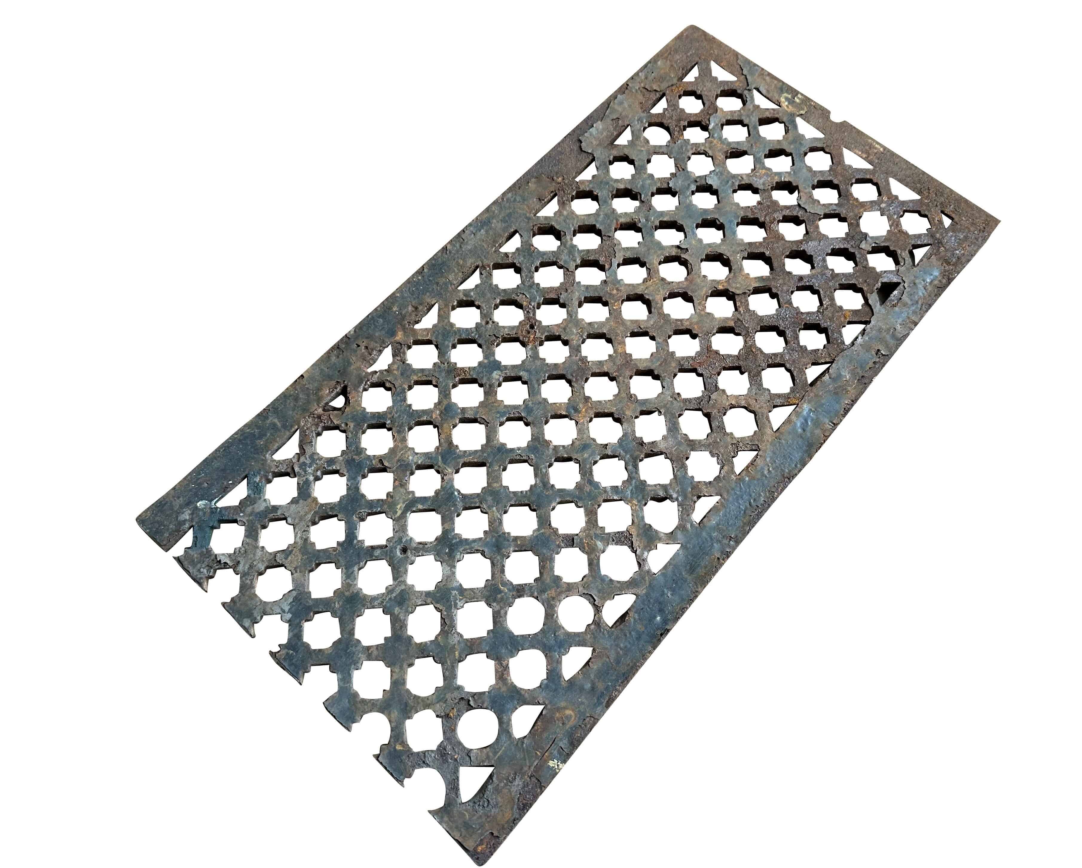 Old Victorian Salvaged Cast Iron Floor Grille / Grid