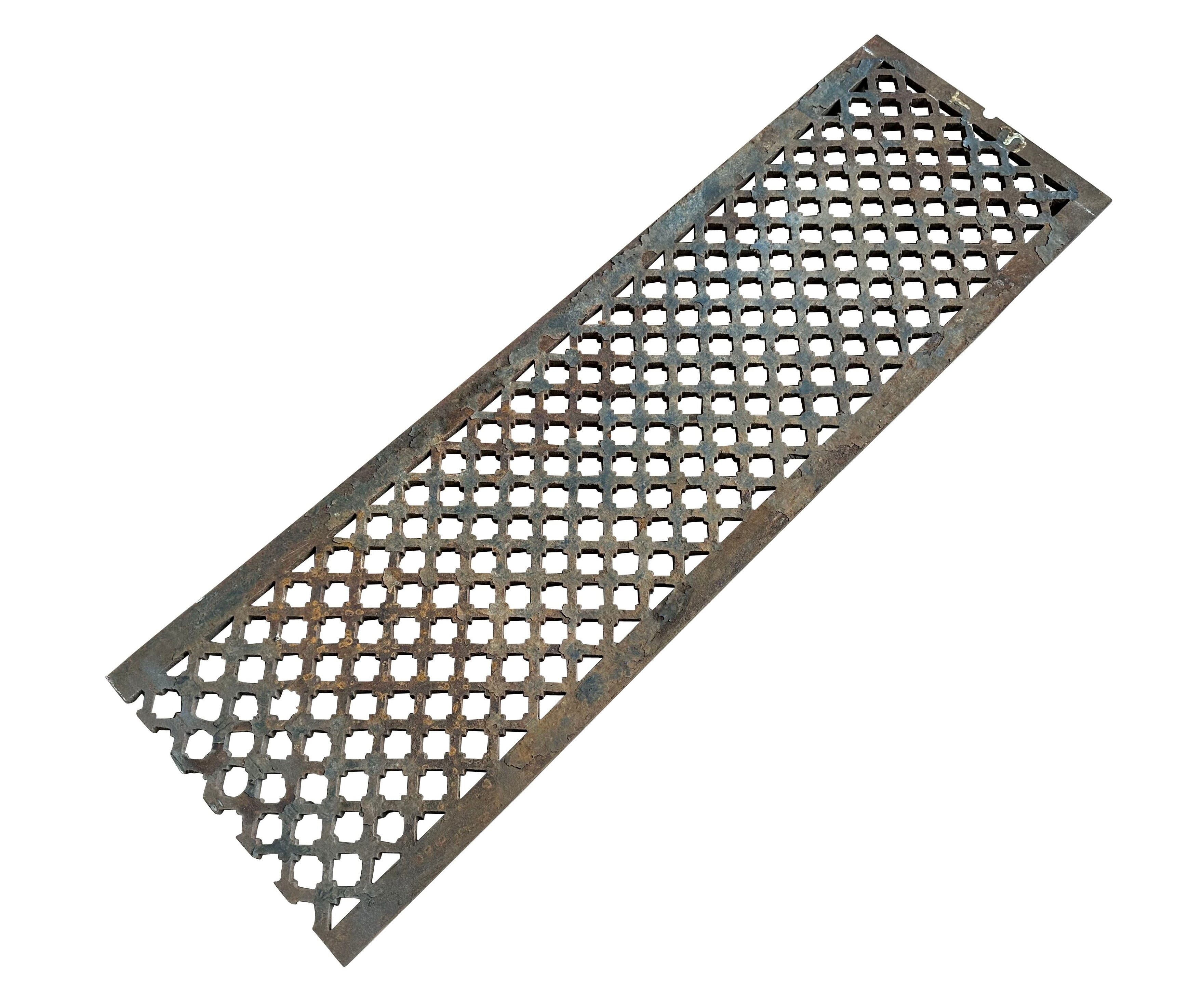 Reclaimed Victorian Cast Iron Floor Grille / Grid - 10689