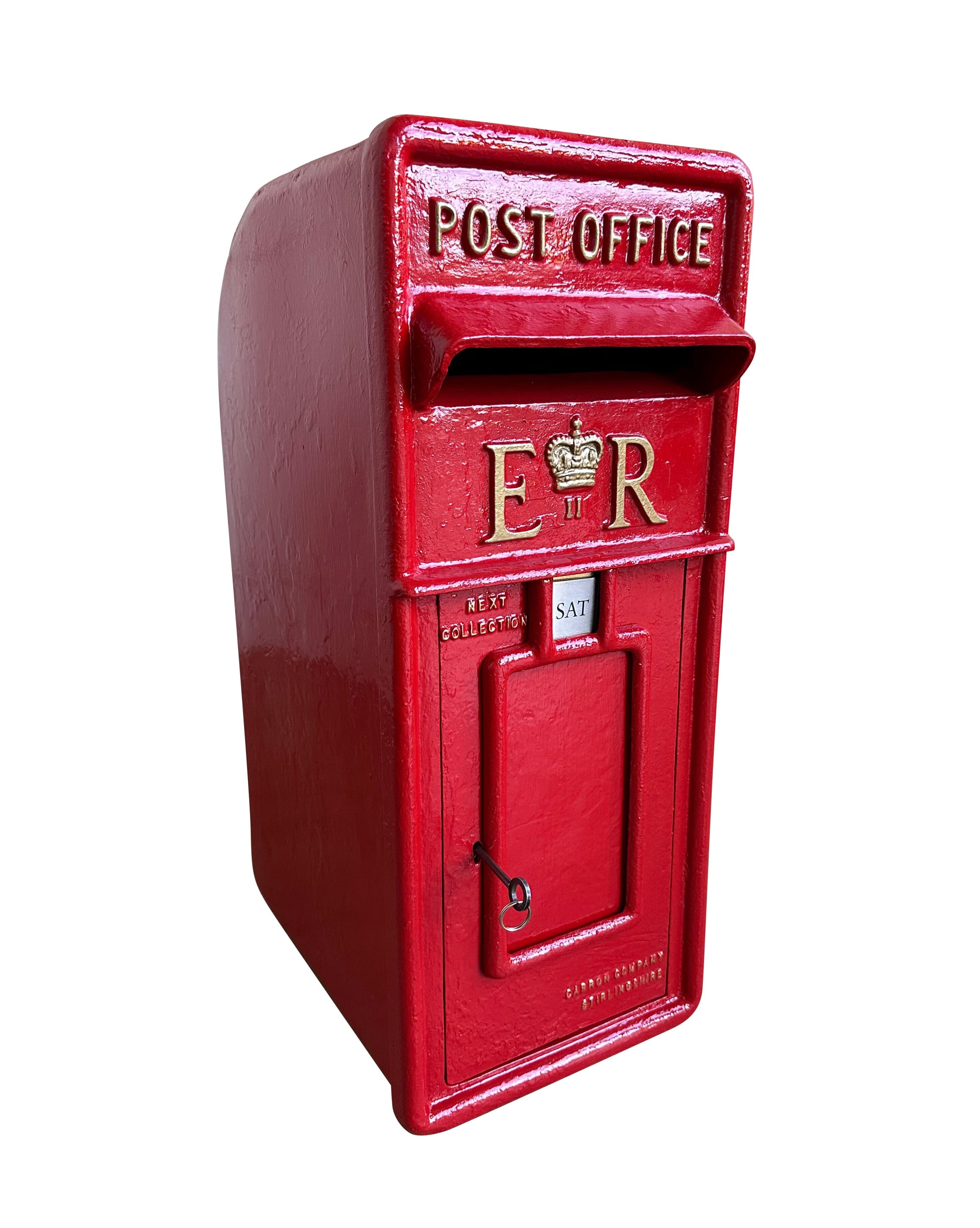 Post Office Cast Iron ER II Pole Mounted Post Box - 9850