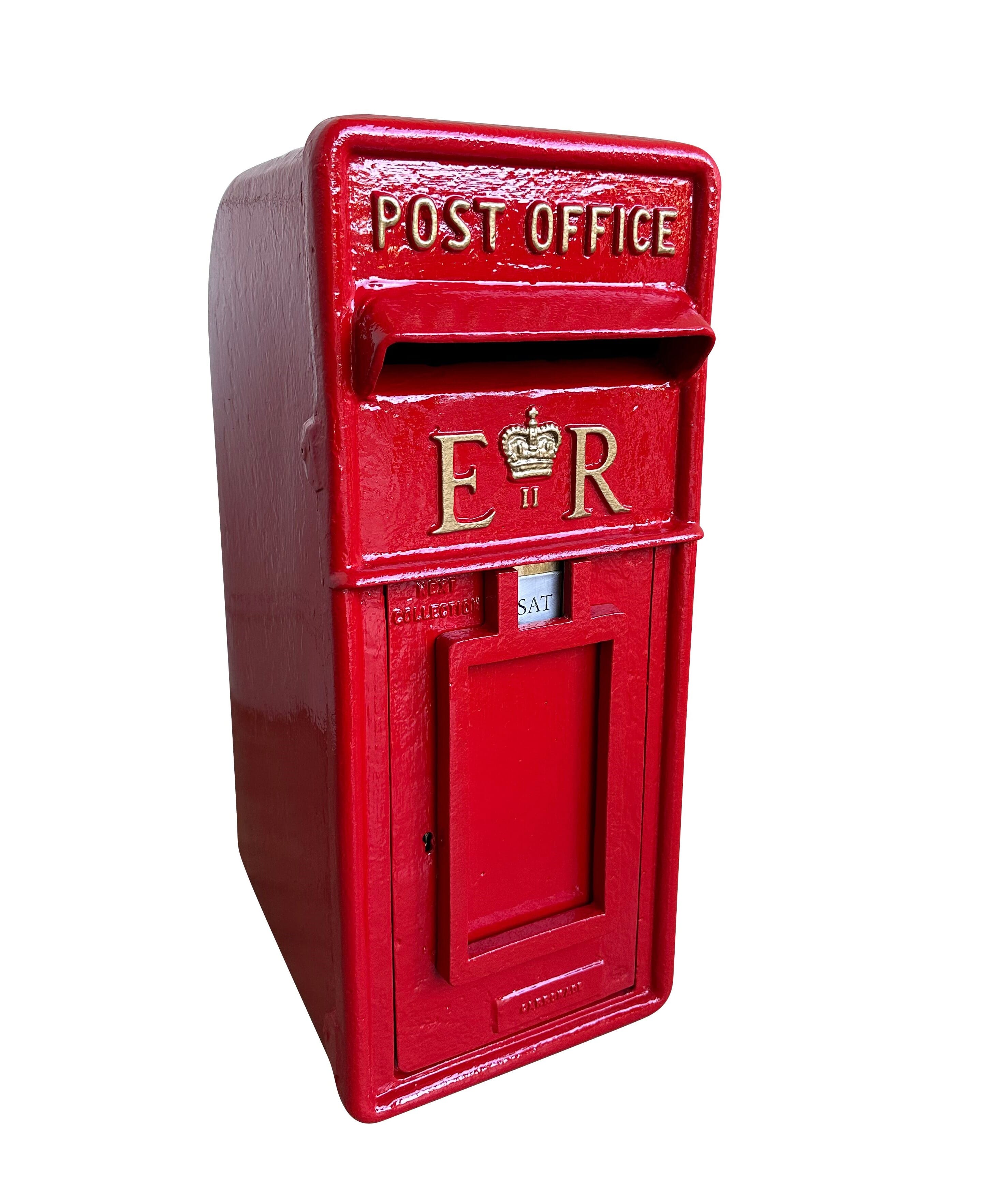 Post Office ER II Cast Iron Pole Mounted Post Box - 9849