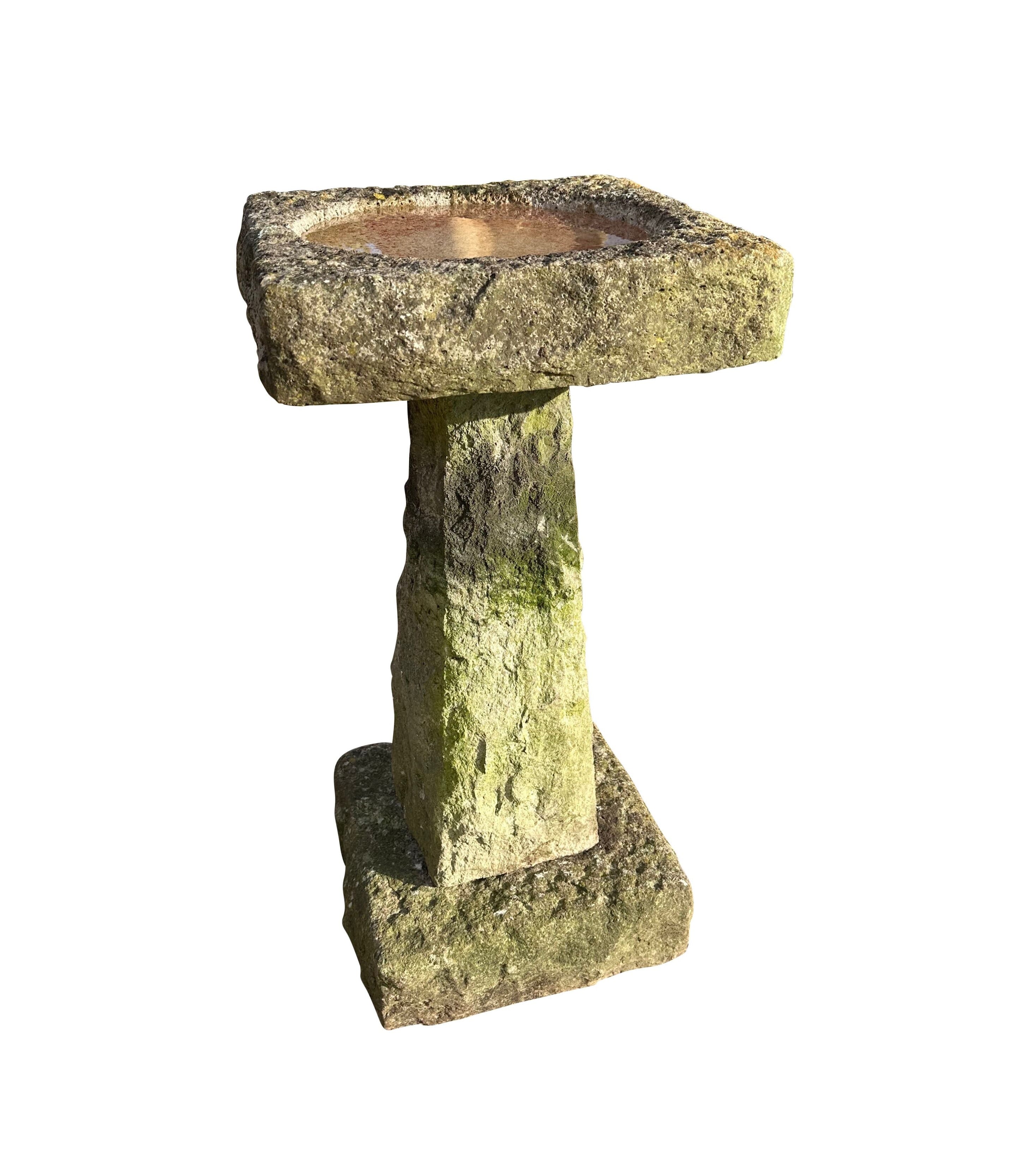 Victorian Hand Carved Stone Garden Bird Bath - 10707