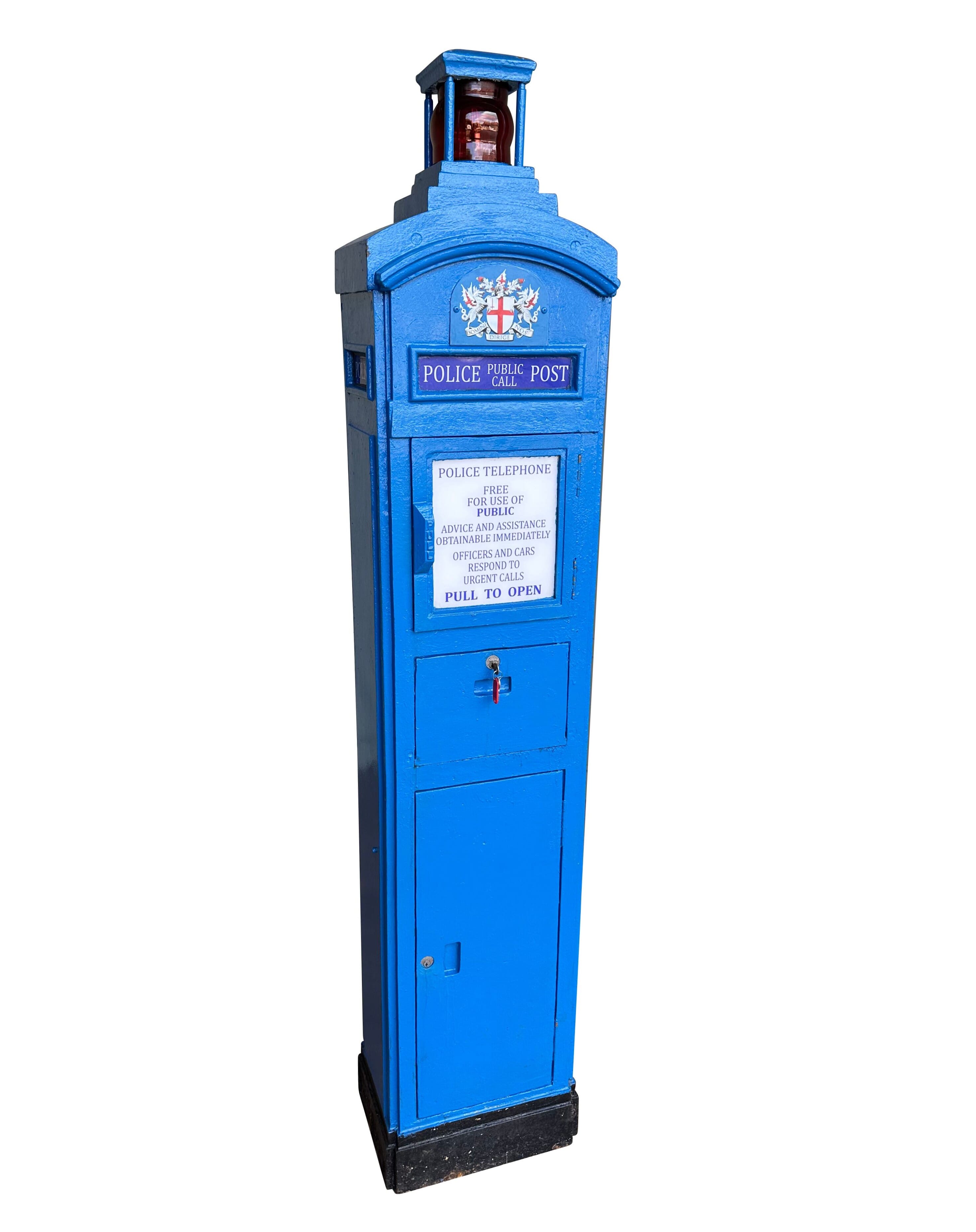 Original Cast Iron Blue Police Post PA3 - 10694