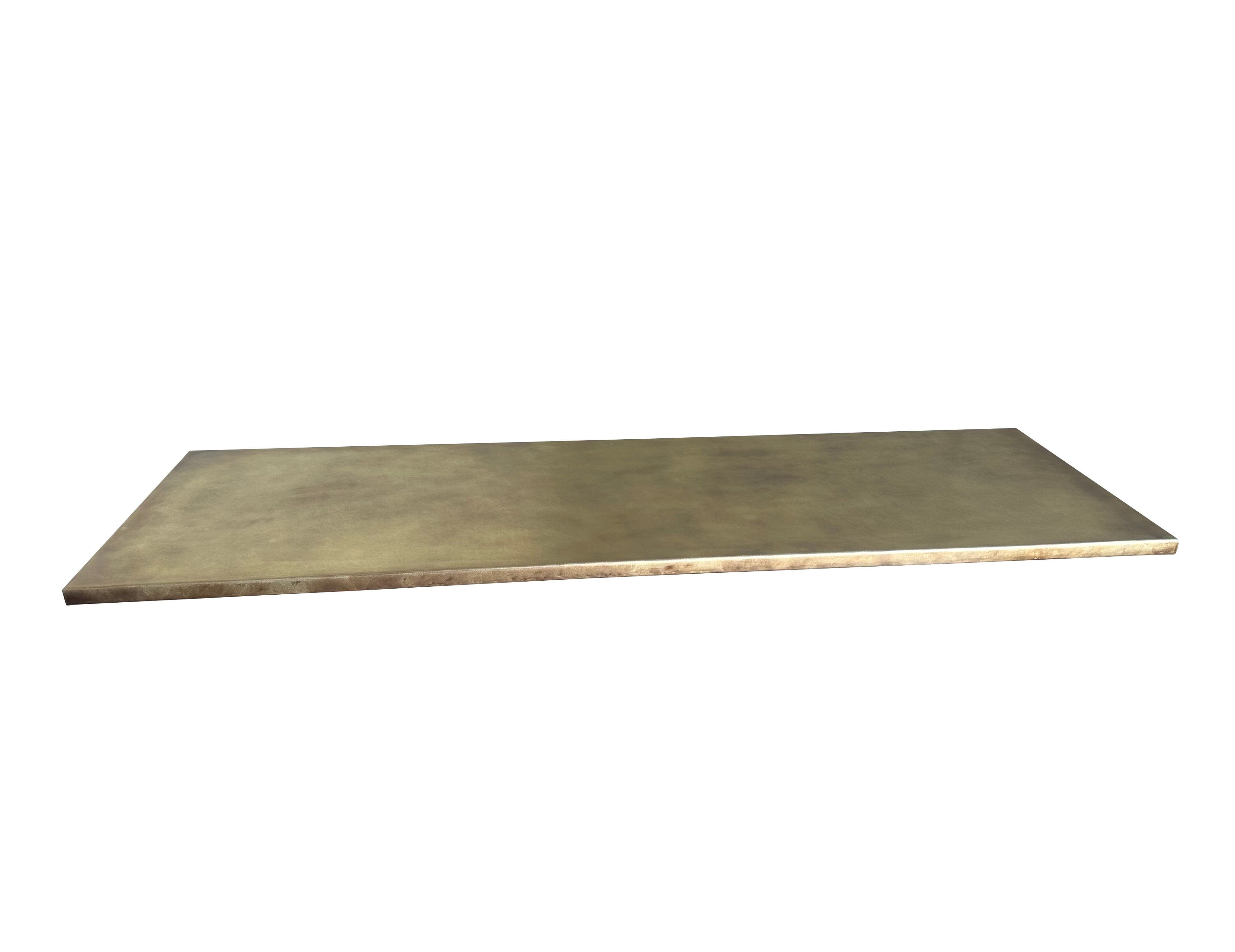 Bespoke Antique Brass Slimline Kitchen Worktop - D2258