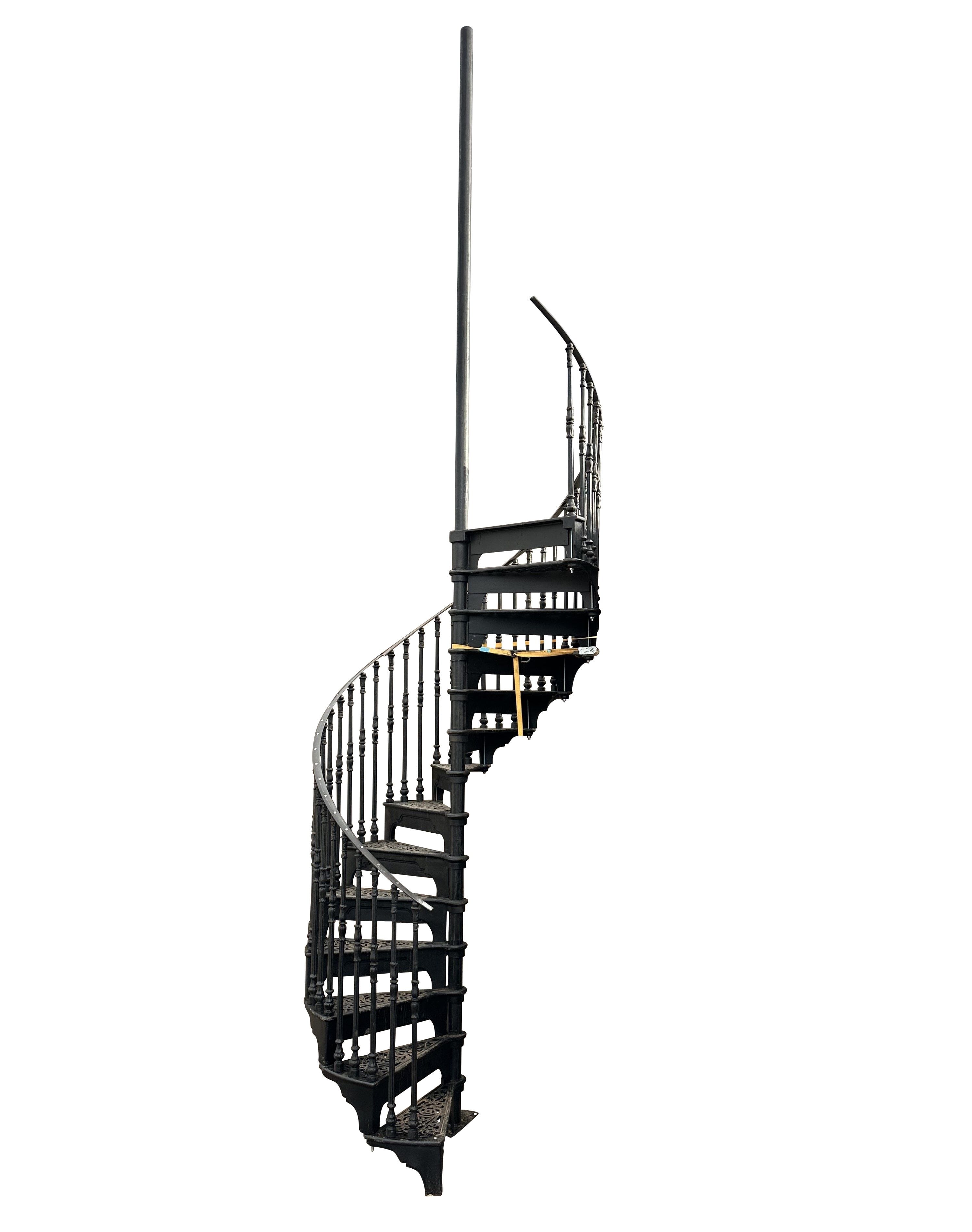 Large Salvaged Safety Stairways Cast Iron Spiral Staircase - 10337