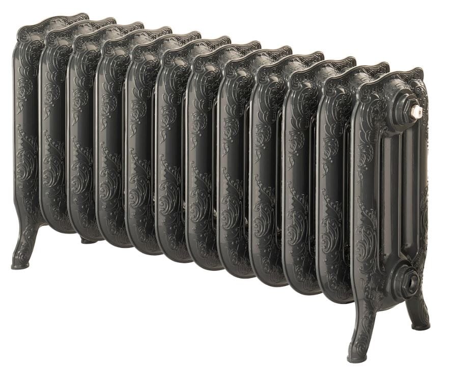 New Arroll Aluminium Rococo Anthracite Radiator 470mm Tall - PNB470-12-7016