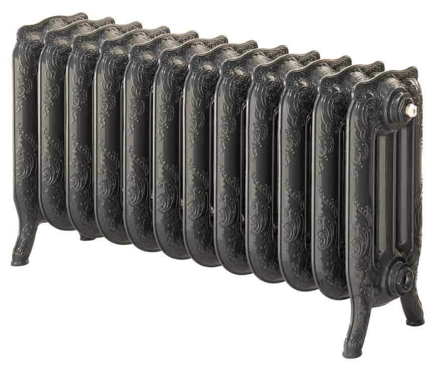 New Arroll Aluminium Rococo Anthracite Radiator 470mm Tall
