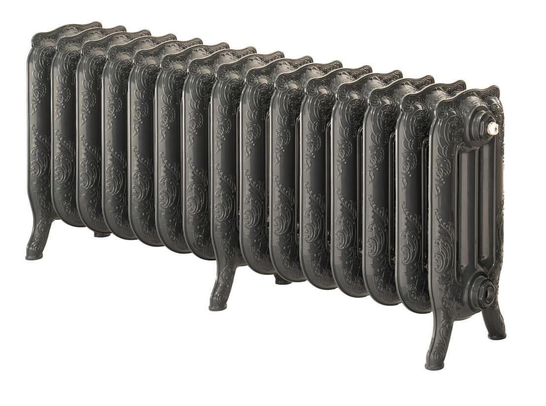 Arroll New Aluminium Rococo Anthracite Radiator 470mm Tall - PNB470-15-7016