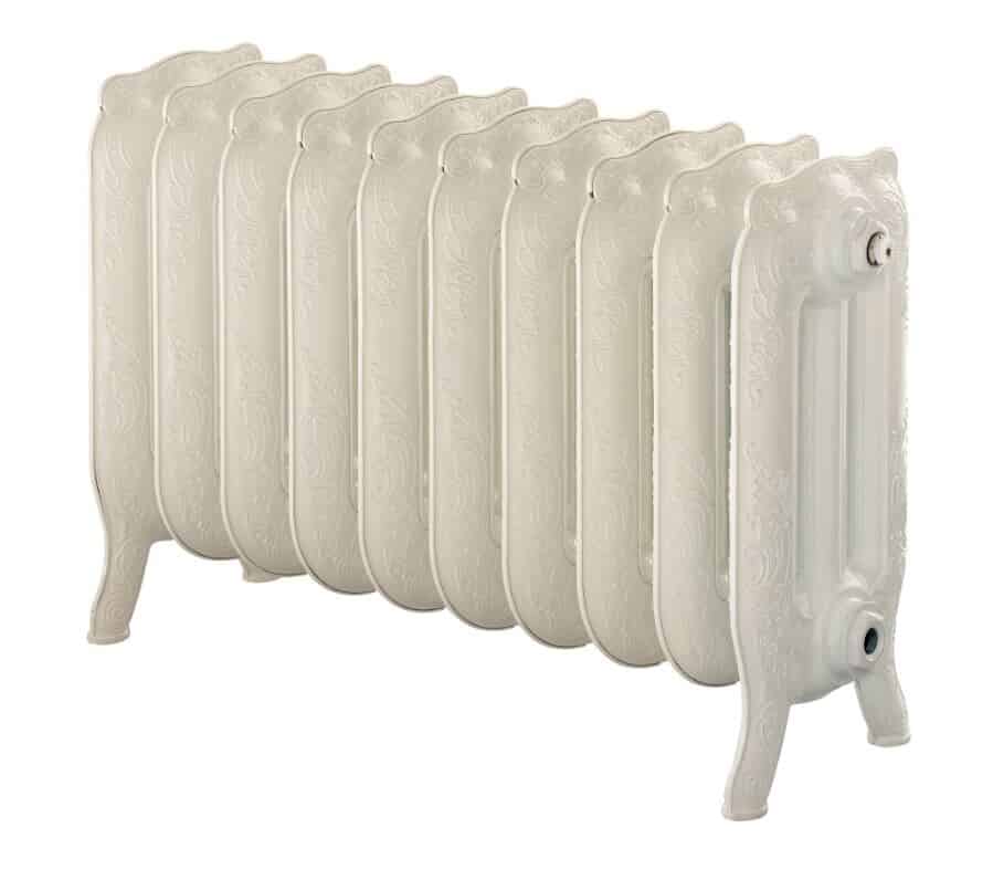 Arroll Aluminium Rococo White Radiator 470mm Tall