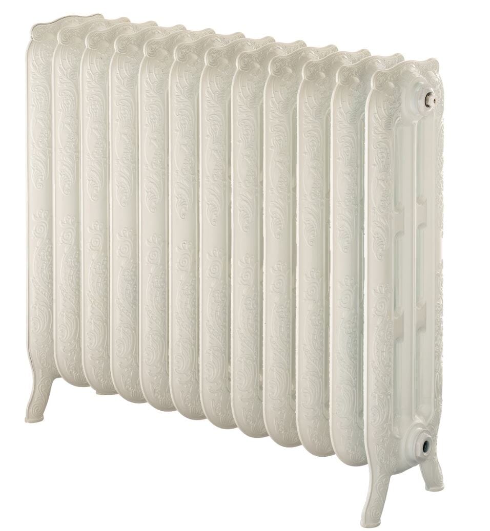 New Arroll Aluminium Rococo White Radiator 770mm Tall - PNB770-12-9016