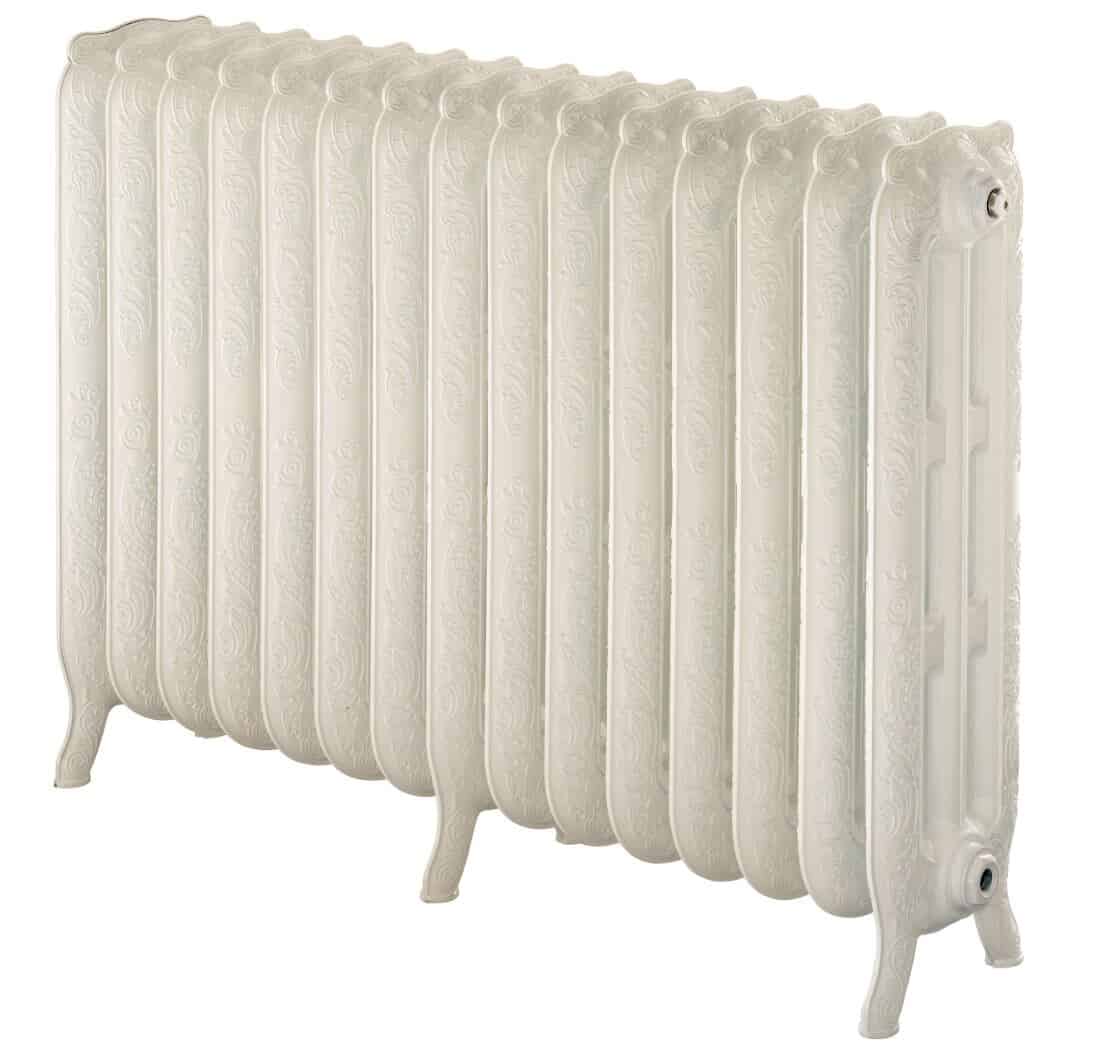 Arroll Aluminium New Rococo White Radiator 770mm Tall