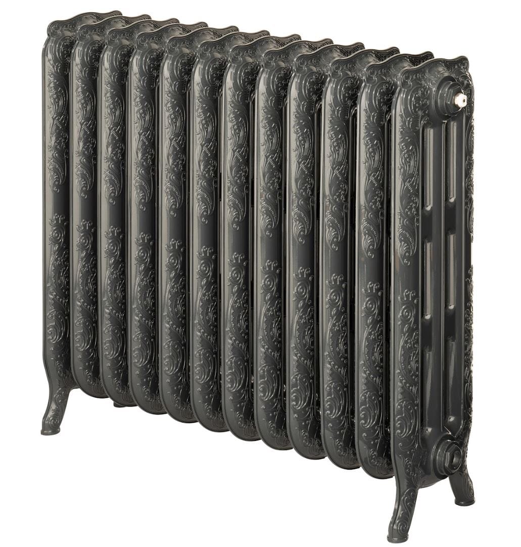 New Arroll Aluminium Rococo Anthracite Radiator 770mm Tall - PNB770-12-7016