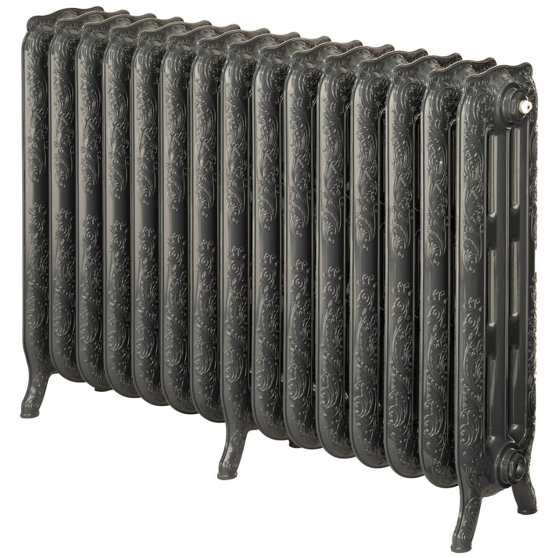 Arroll Aluminium New Rococo Anthracite Radiator 770mm Tall - PNB770-15-7016