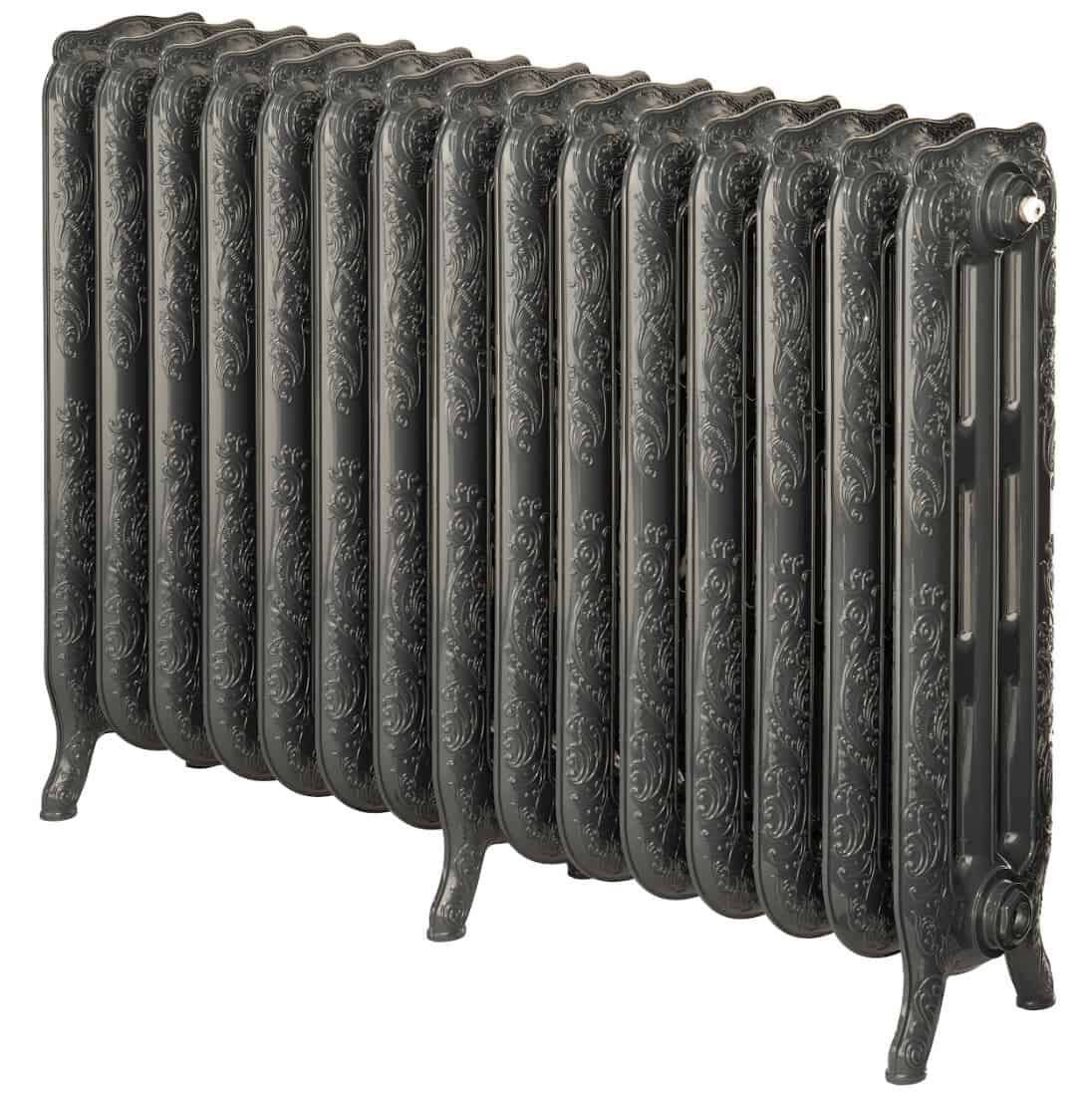 Arroll Aluminium New Rococo Anthracite Radiator 770mm Tall
