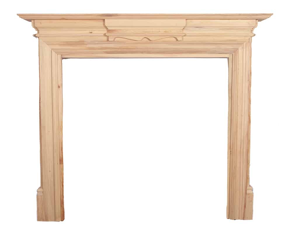 New Grand Unwaxed Solid Pine Fireplace Surround