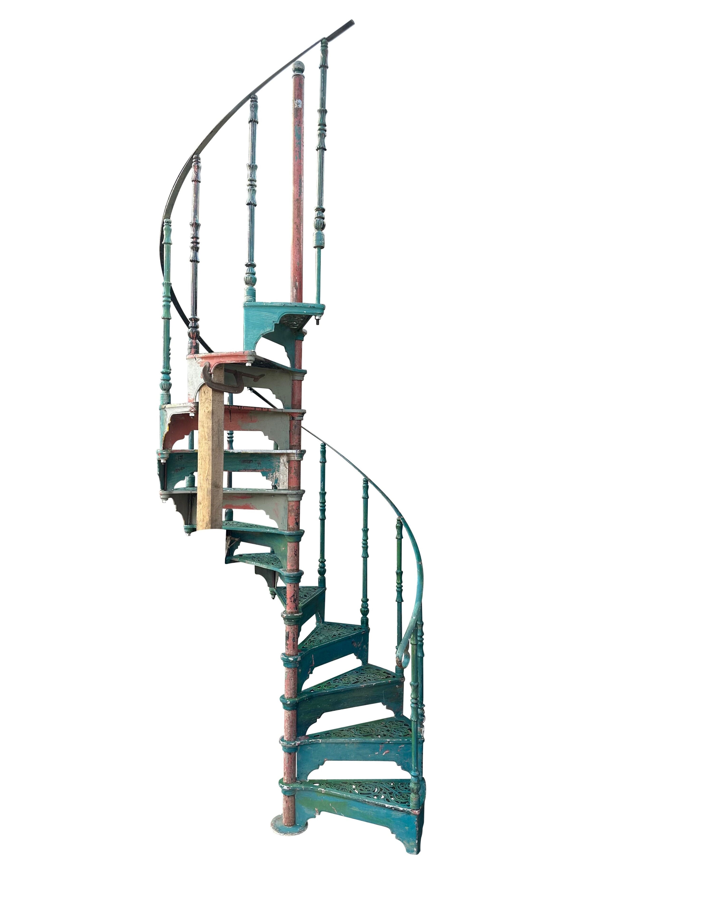 Reclaimed Cottage Craft Cast Alloy Spiral Staircase - 10734