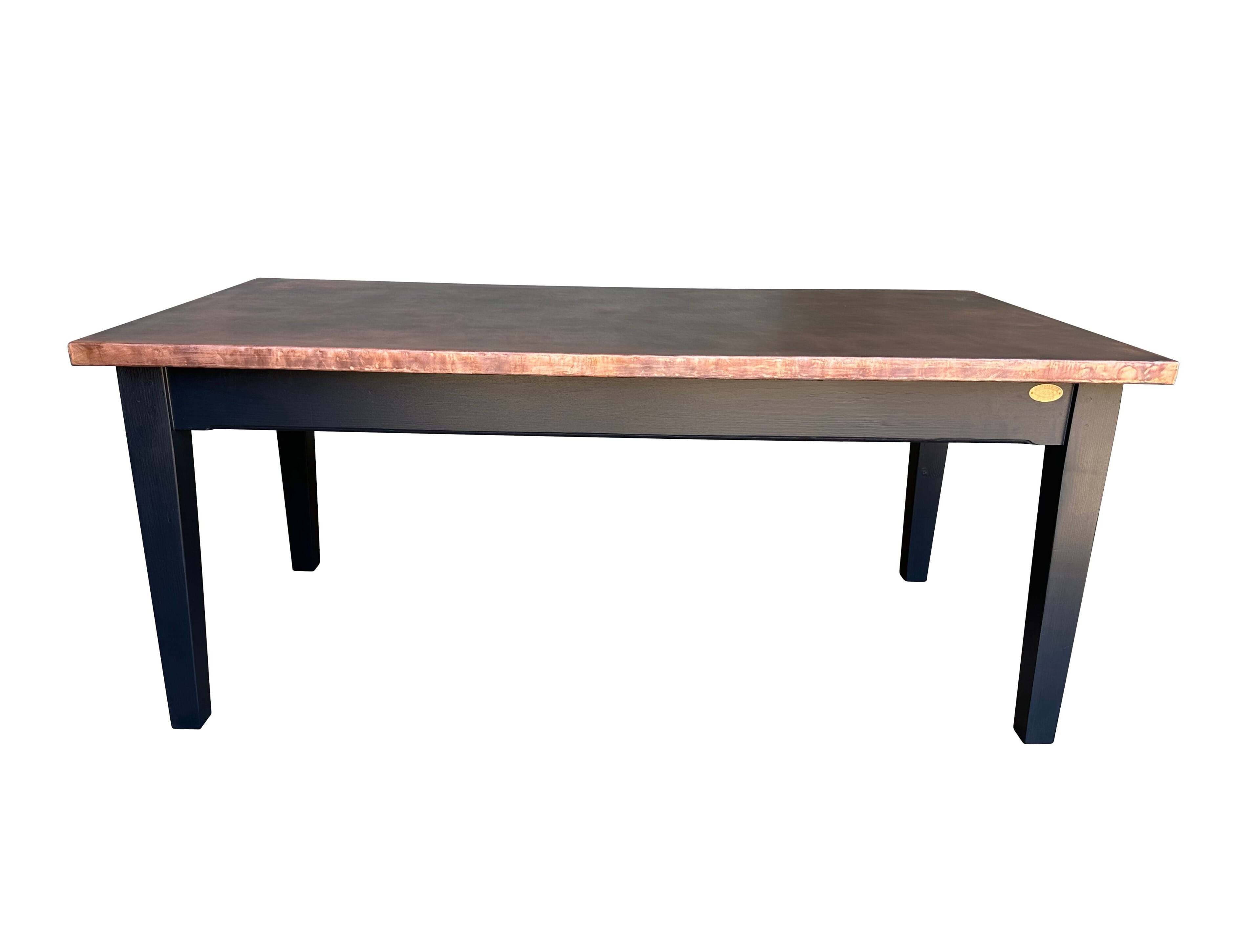 Copper Top Dining / Kitchen Table With Base - D2266