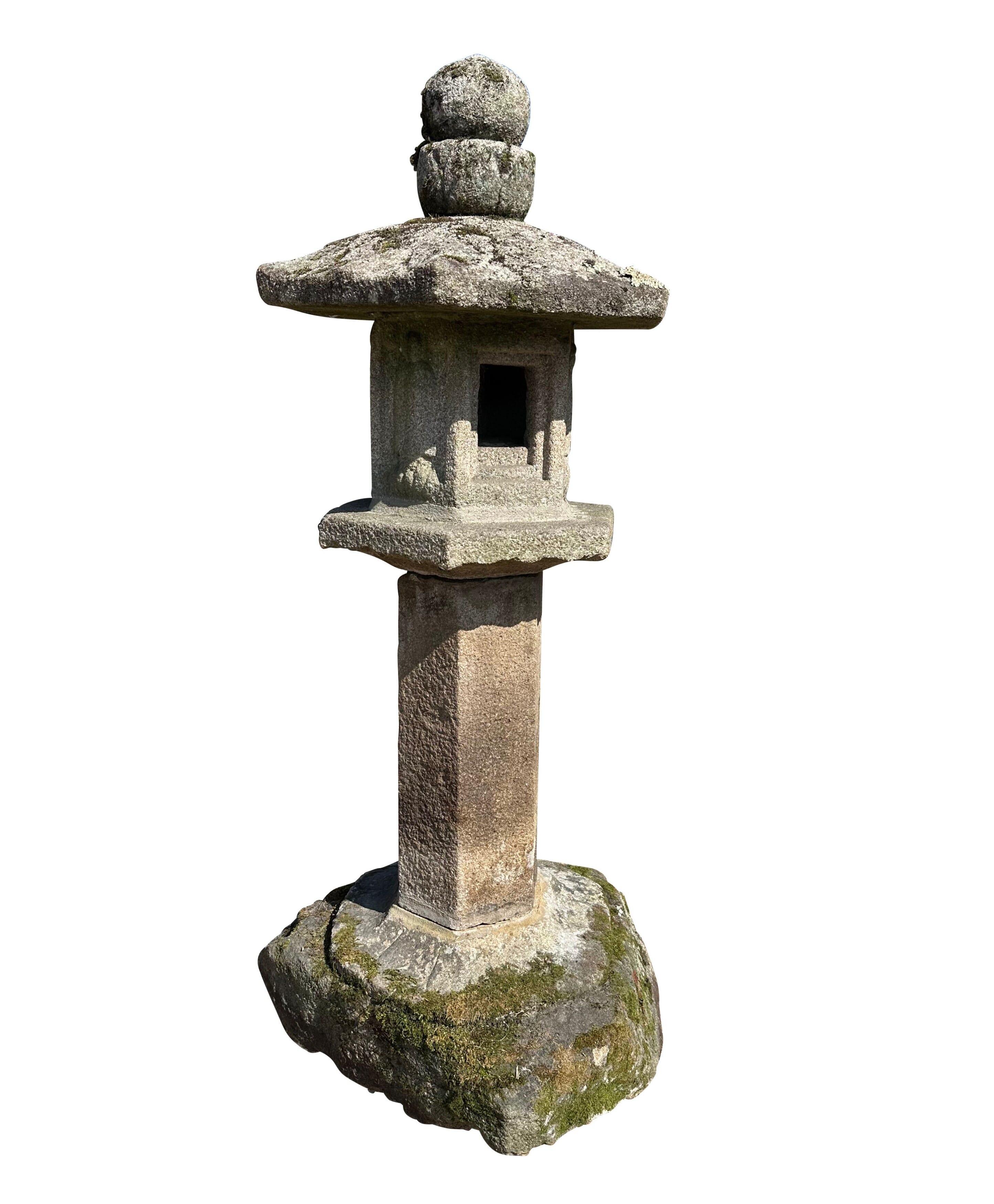 Antique Hand Carved Granite Japanese Garden Lantern - 10747