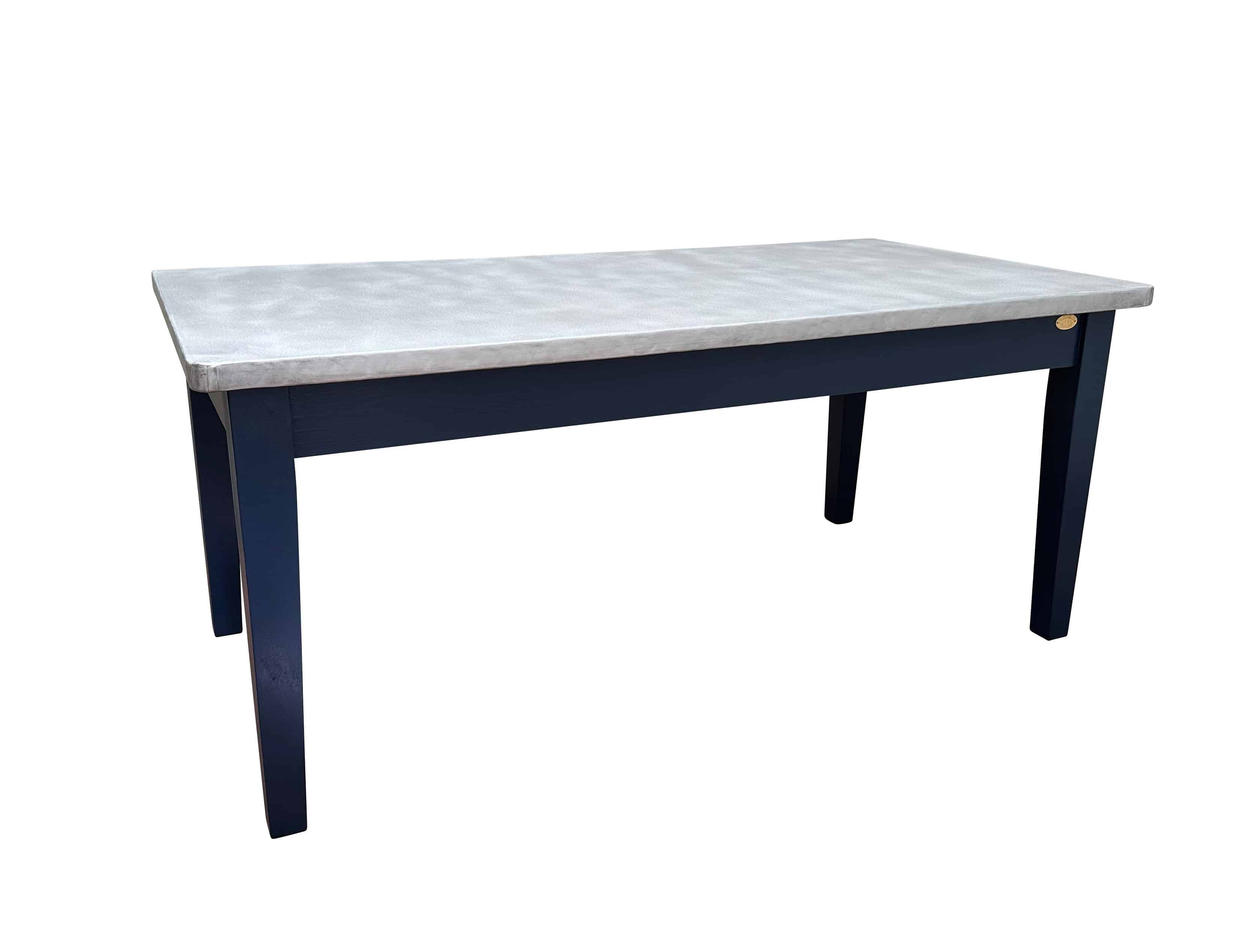 Handmade Bespoke Matt Zinc Top Restaurant / Kitchen Table