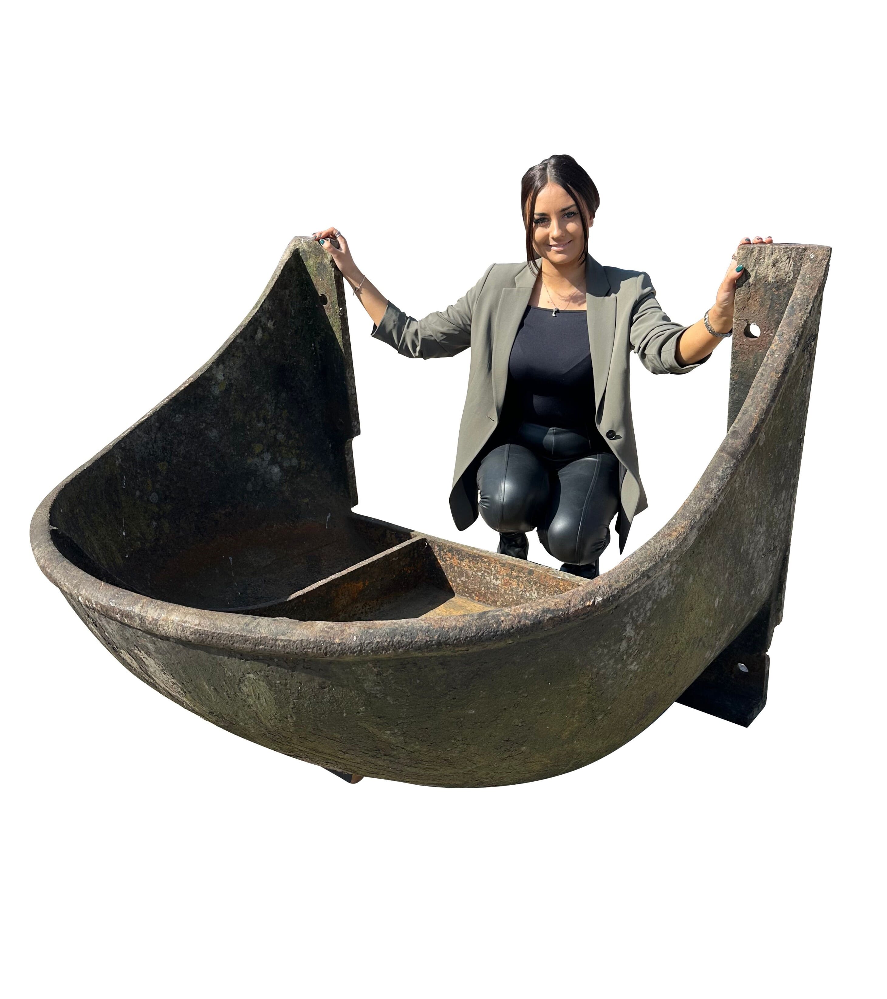 Antique Enormous Cast Iron Planter / Water Feature - 10744B