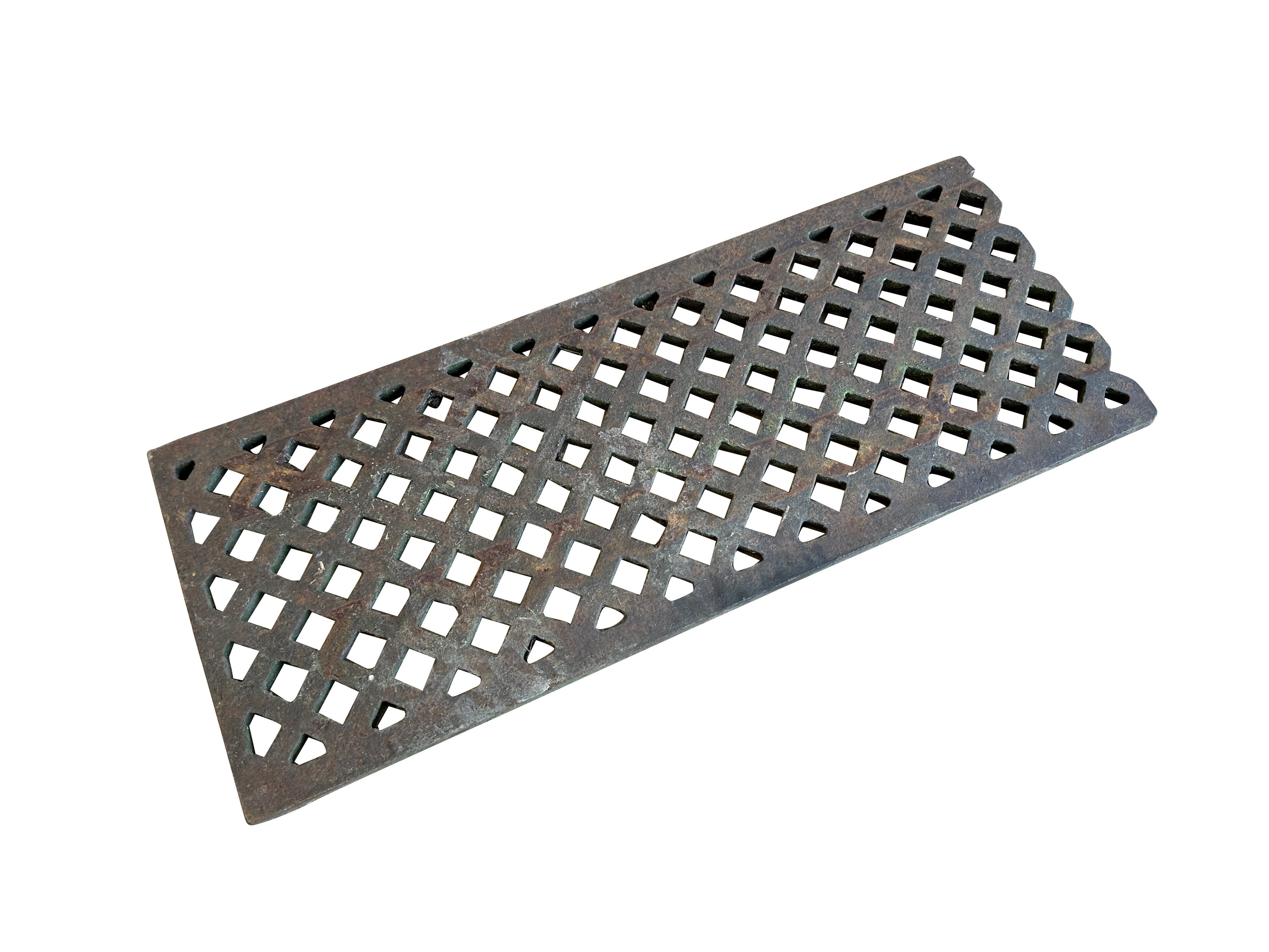 Victorian Reclaimed Cast Iron Floor Grid / Grille - 10779A