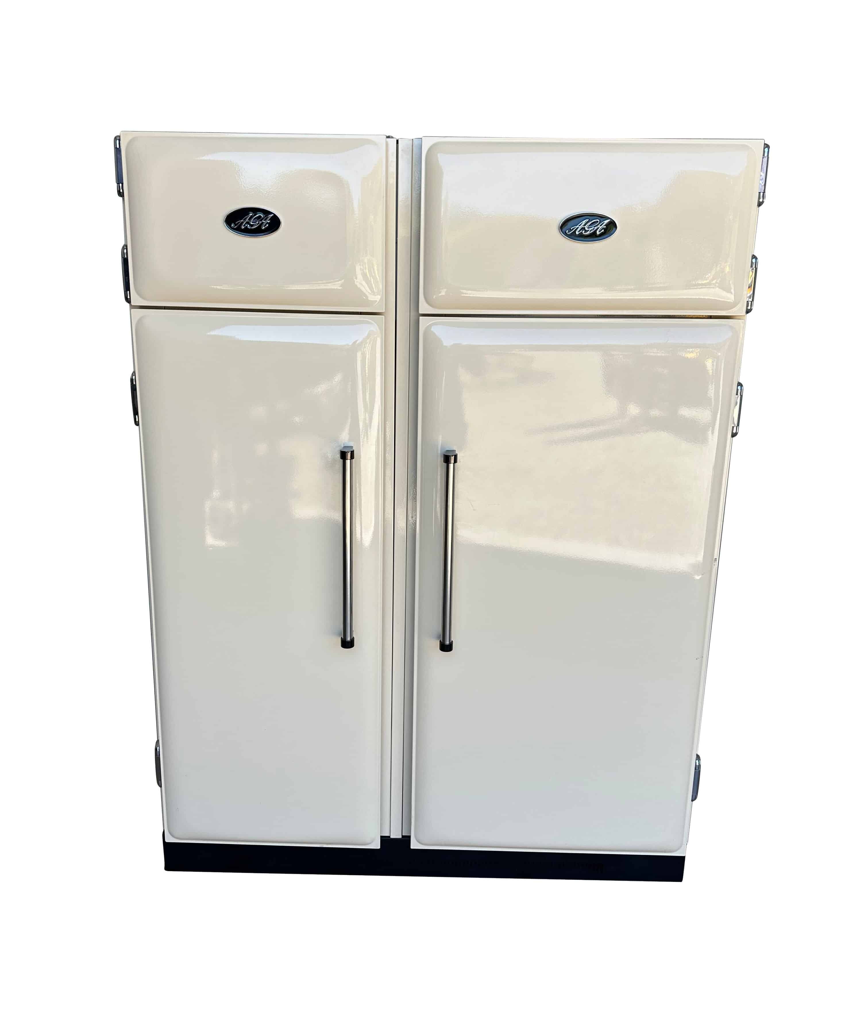 Reclaimed Cream Aga Refrigerator and Freezer
