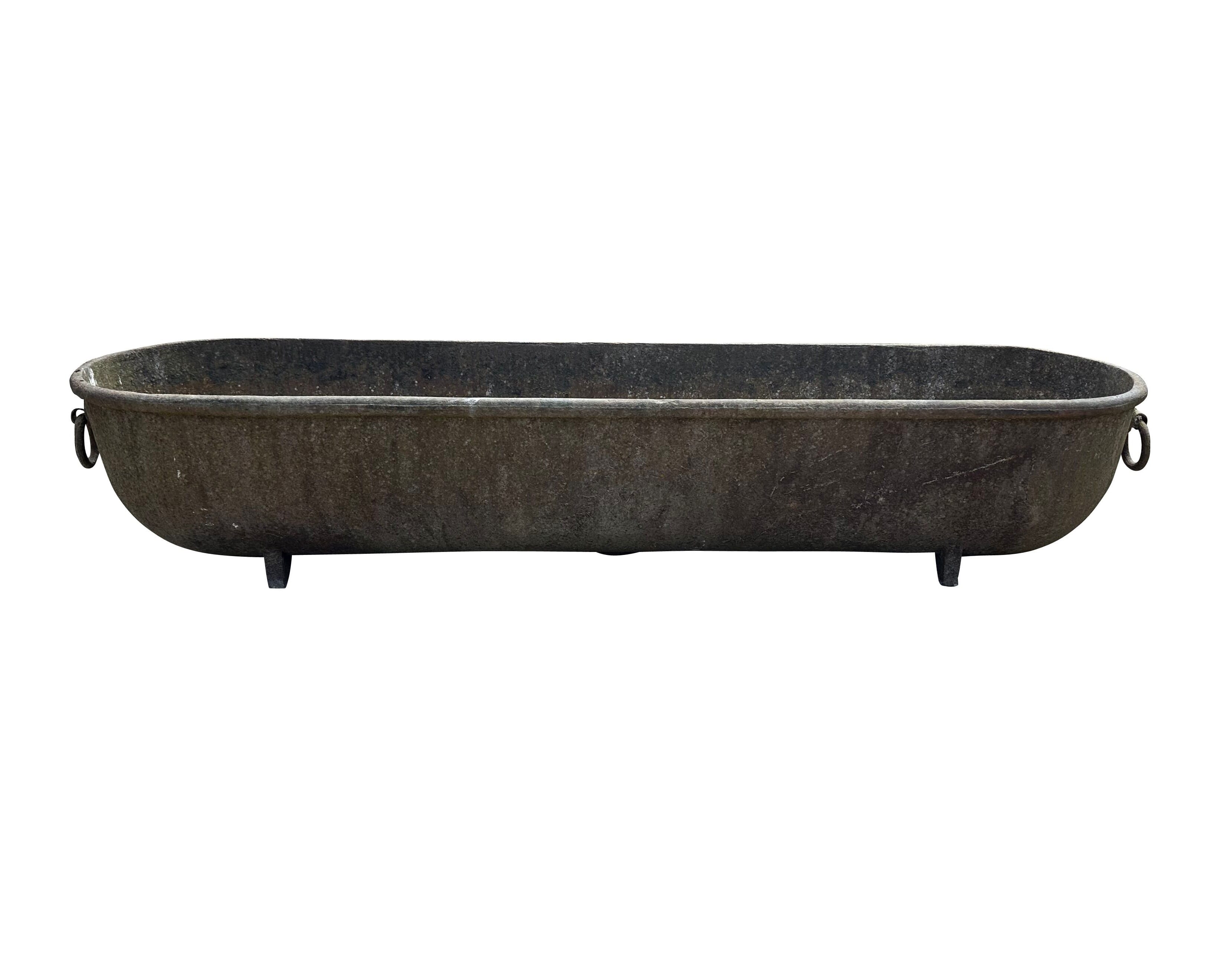 Antique Victorian Genuine Cast Iron Horse Trough - 10760