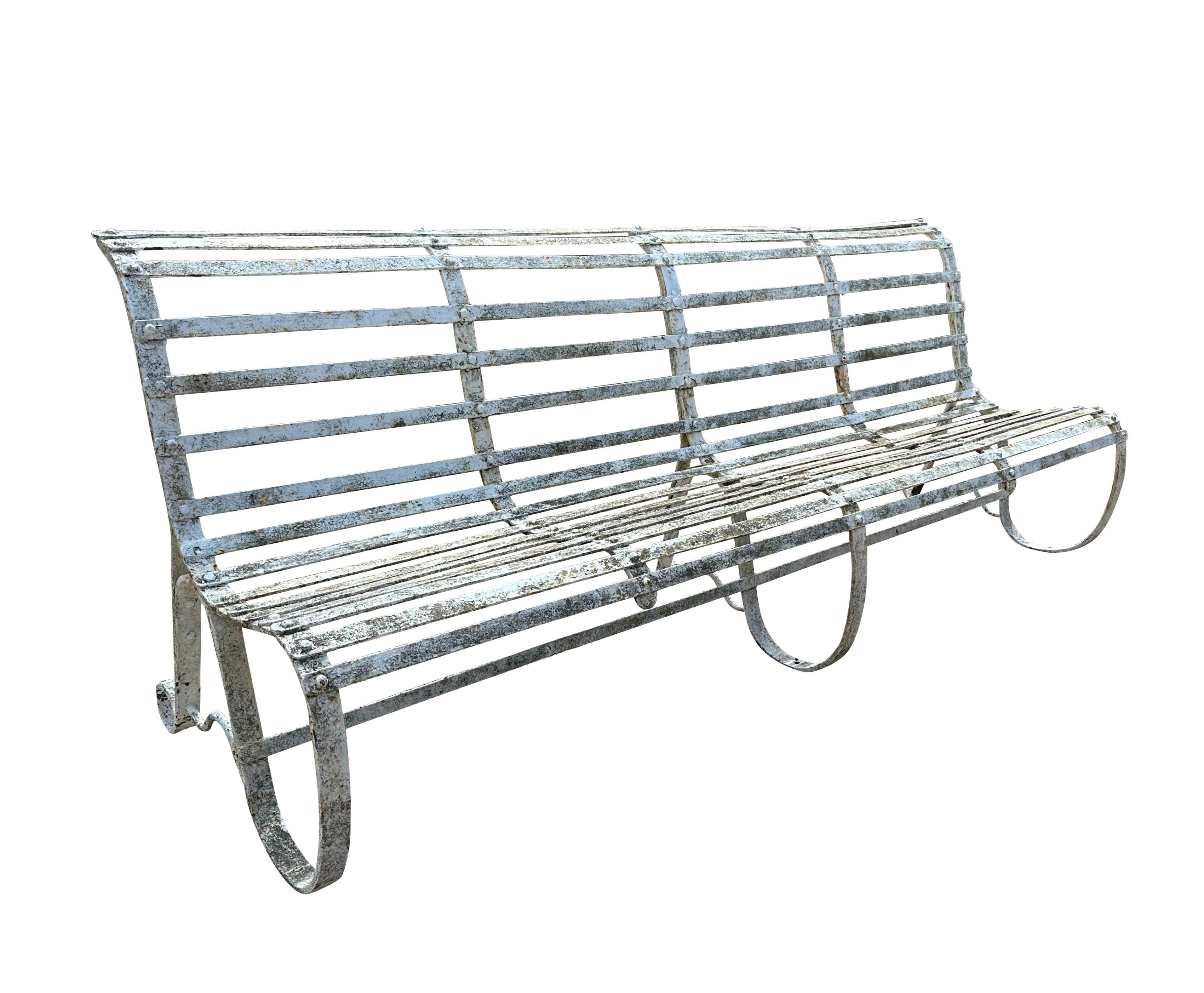Victorian Decorative Iron Strapwork Outdoor Bench - 10649