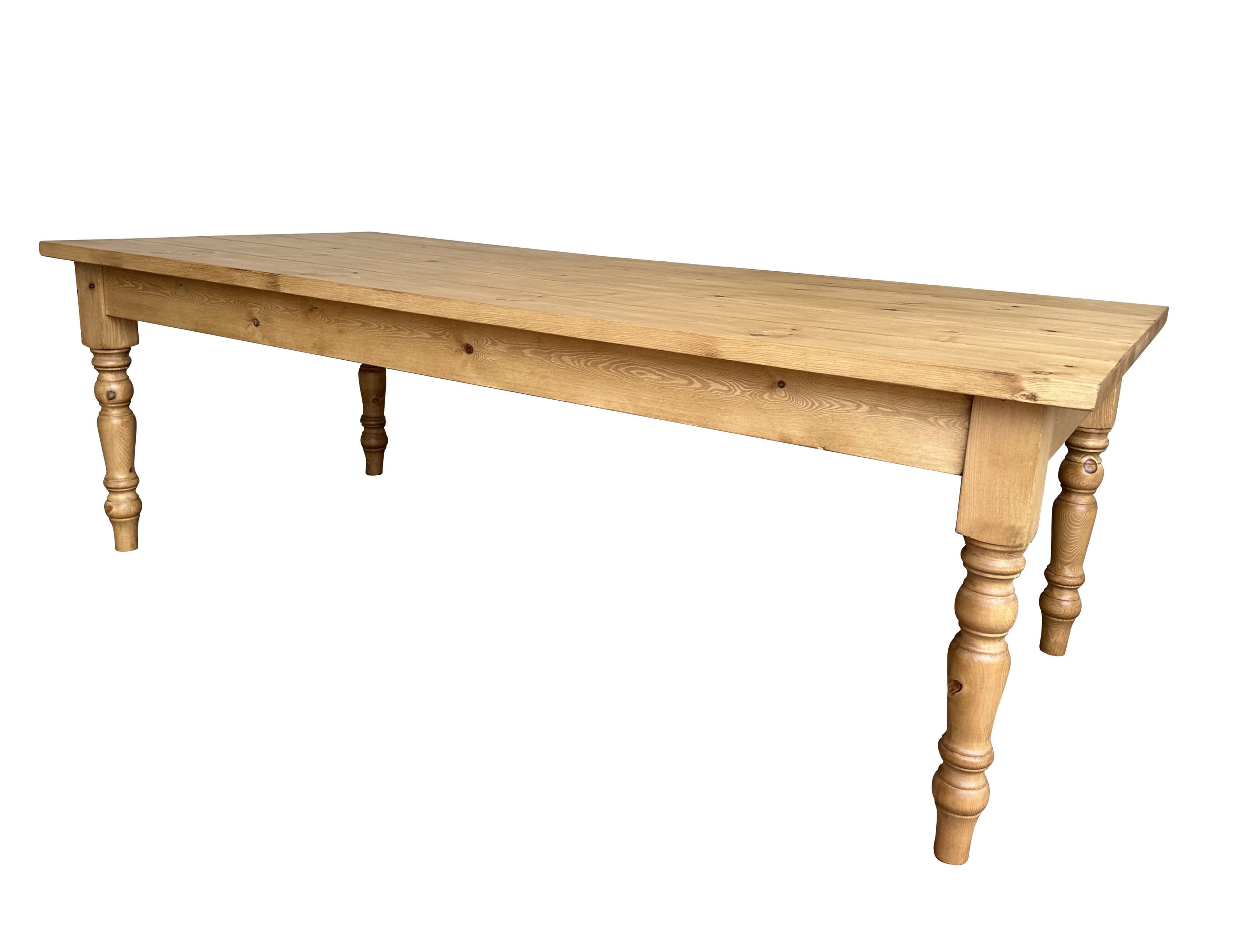 Bespoke Farmhouse Style Pine Plank Top Kitchen Table - D2274