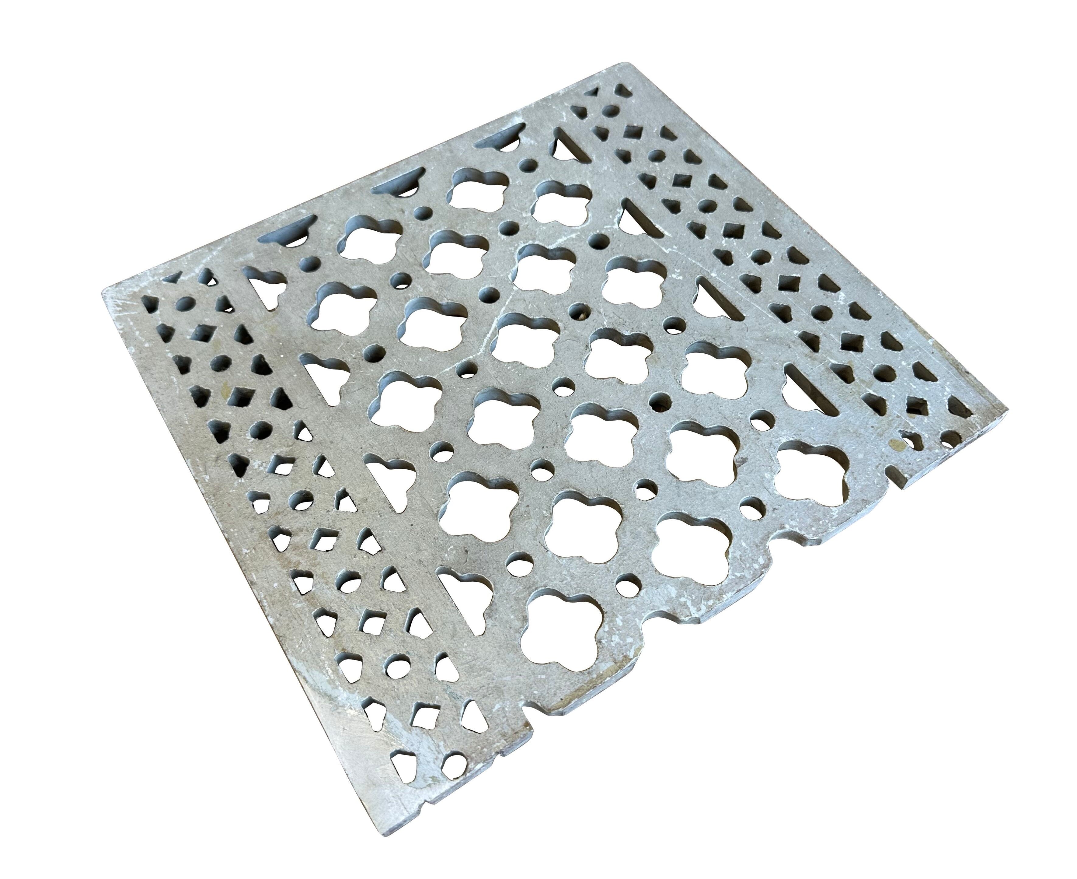 Ornate Salvaged Cast Metal Floor Grille - 10775