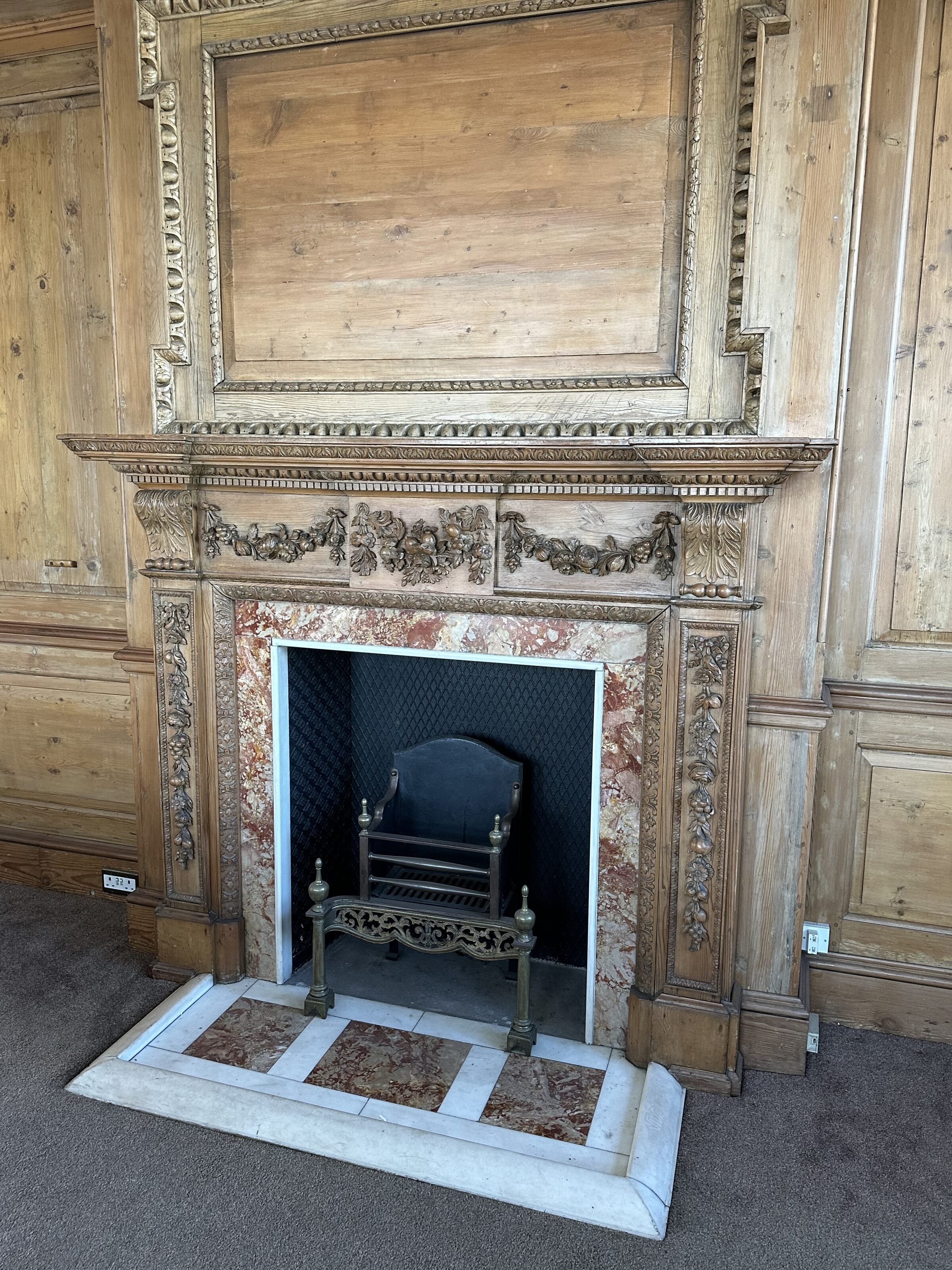 Ornate Grand Scale Solid Pine Victorian Fire Surround