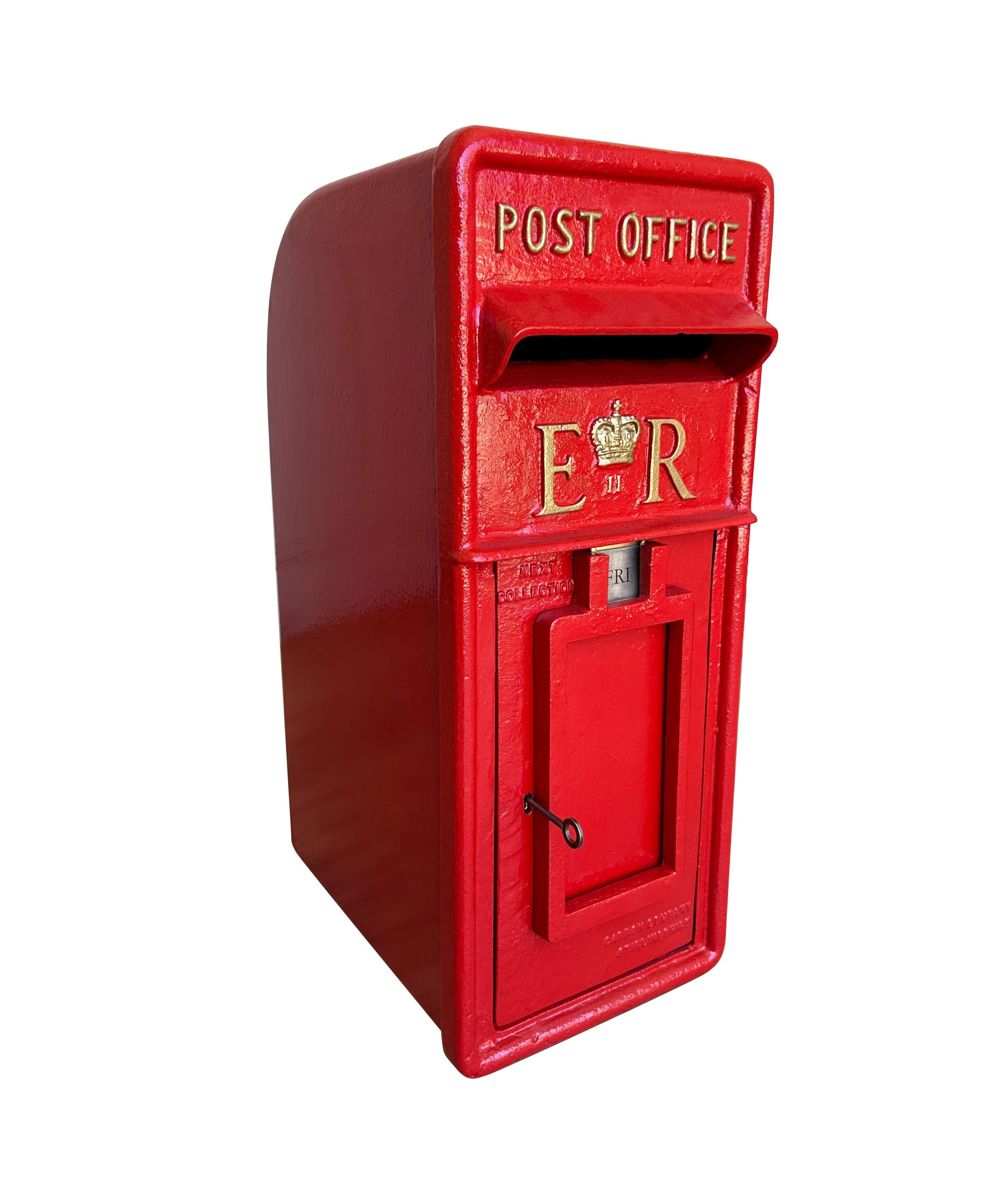 Cast Iron Post Office ER II Pole Mounted Post Box - 9746