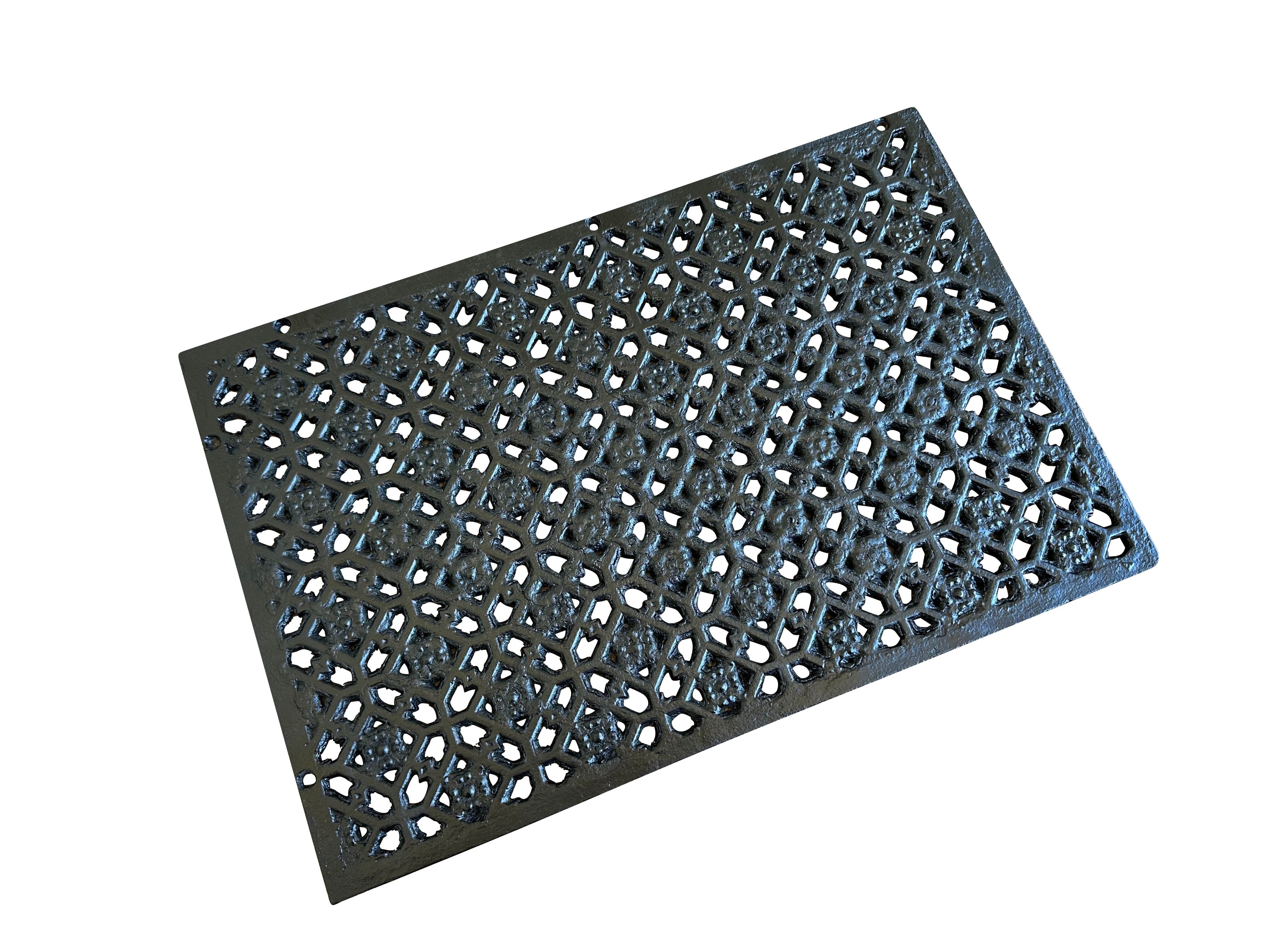 Victorian Reclaimed Ornate Cast Iron Floor Grid / Grille - 10743A