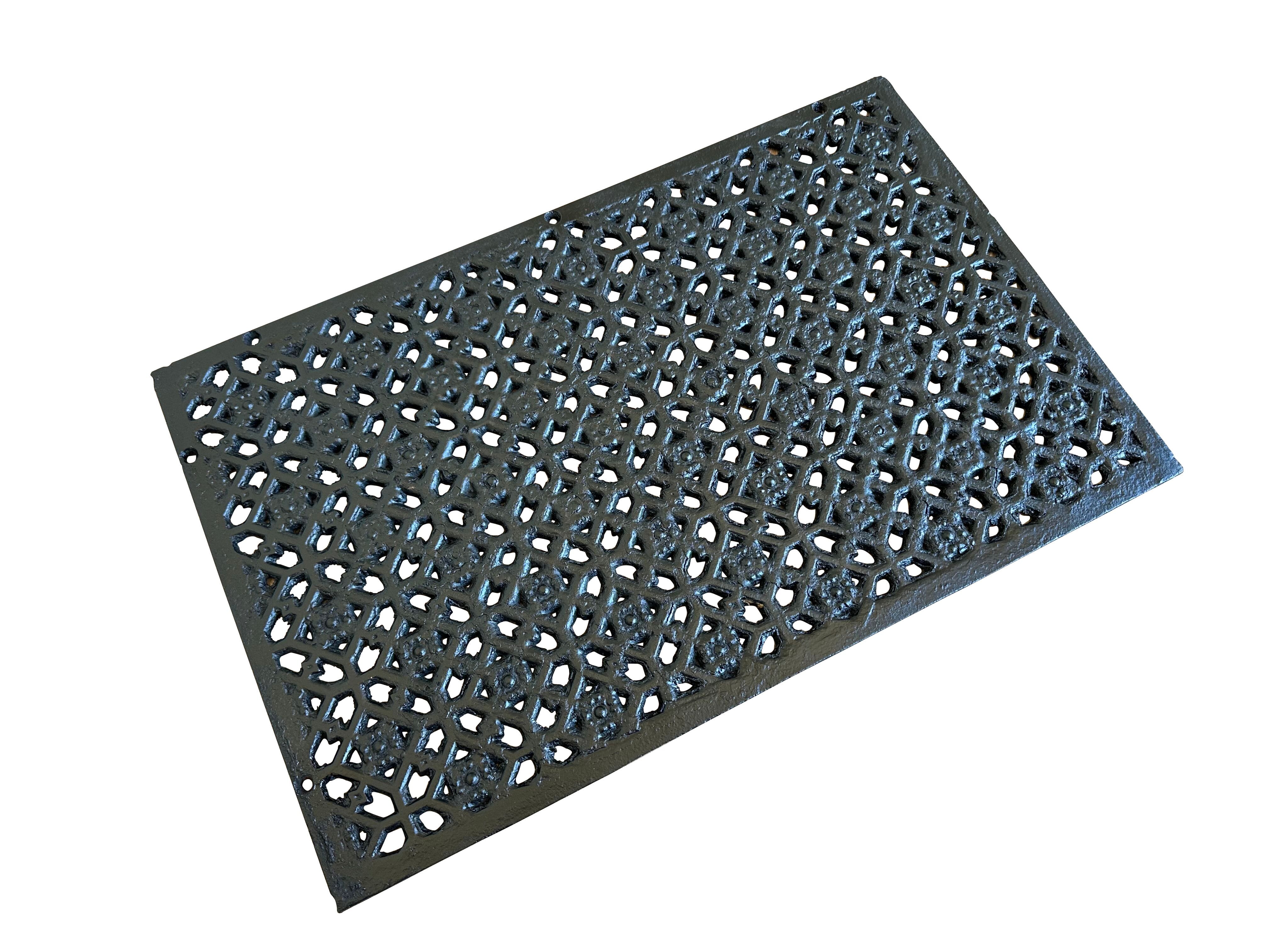 Victorian Salvaged Ornate Cast Iron Floor Grid / Grille - 10743B