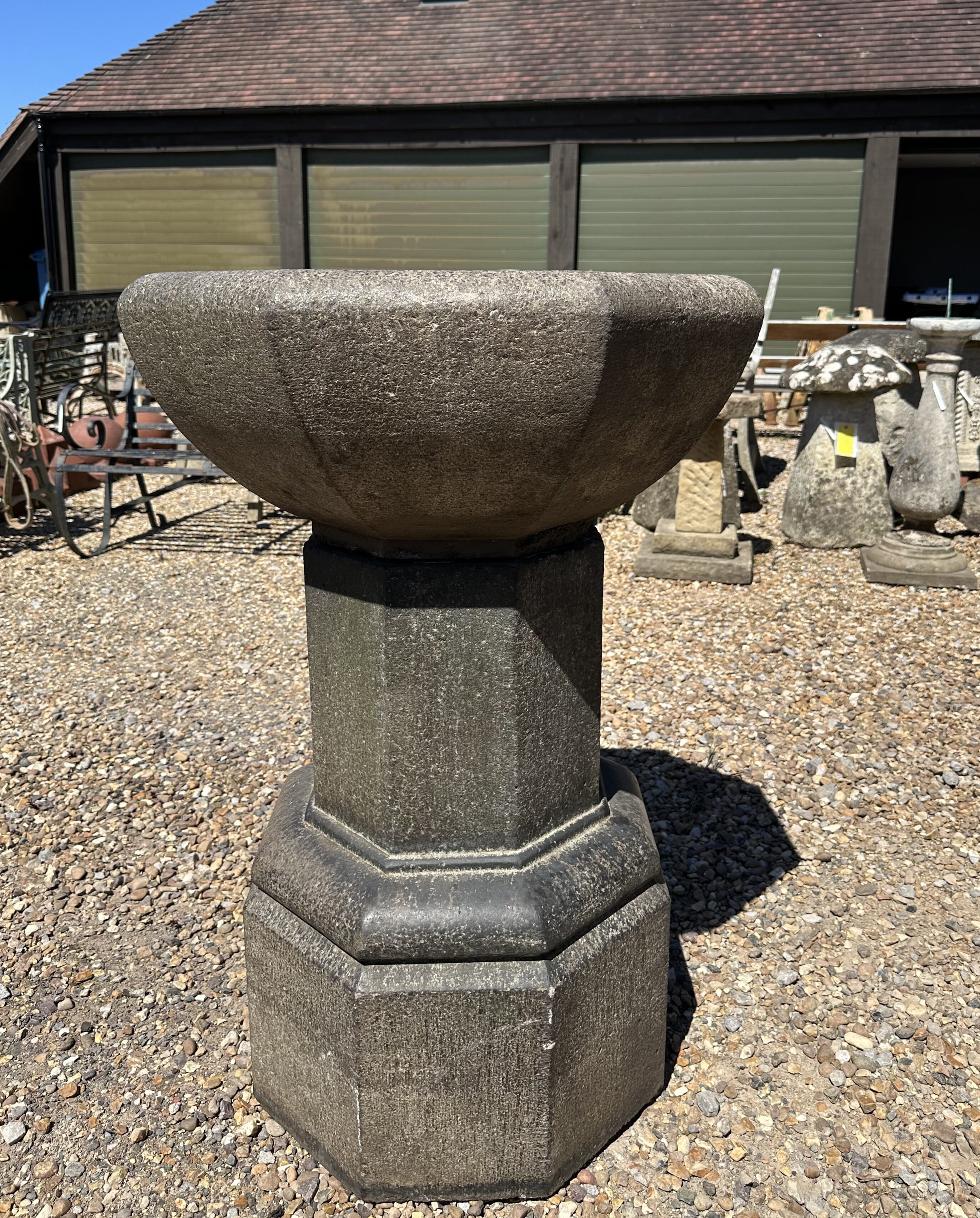 Large Scale Carved Granite Font