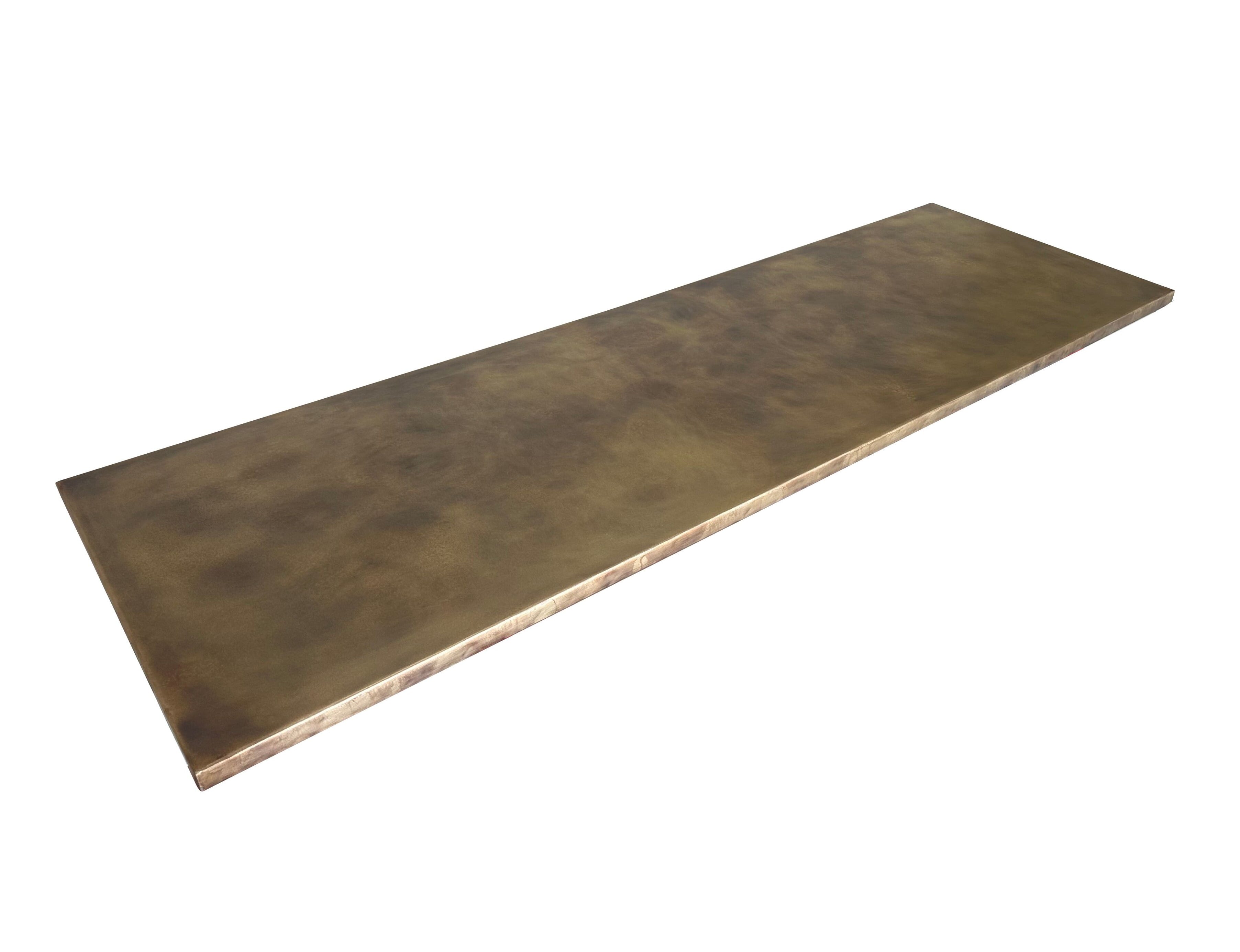 Bespoke Antique Brass Slimline Kitchen Worktop - D2276
