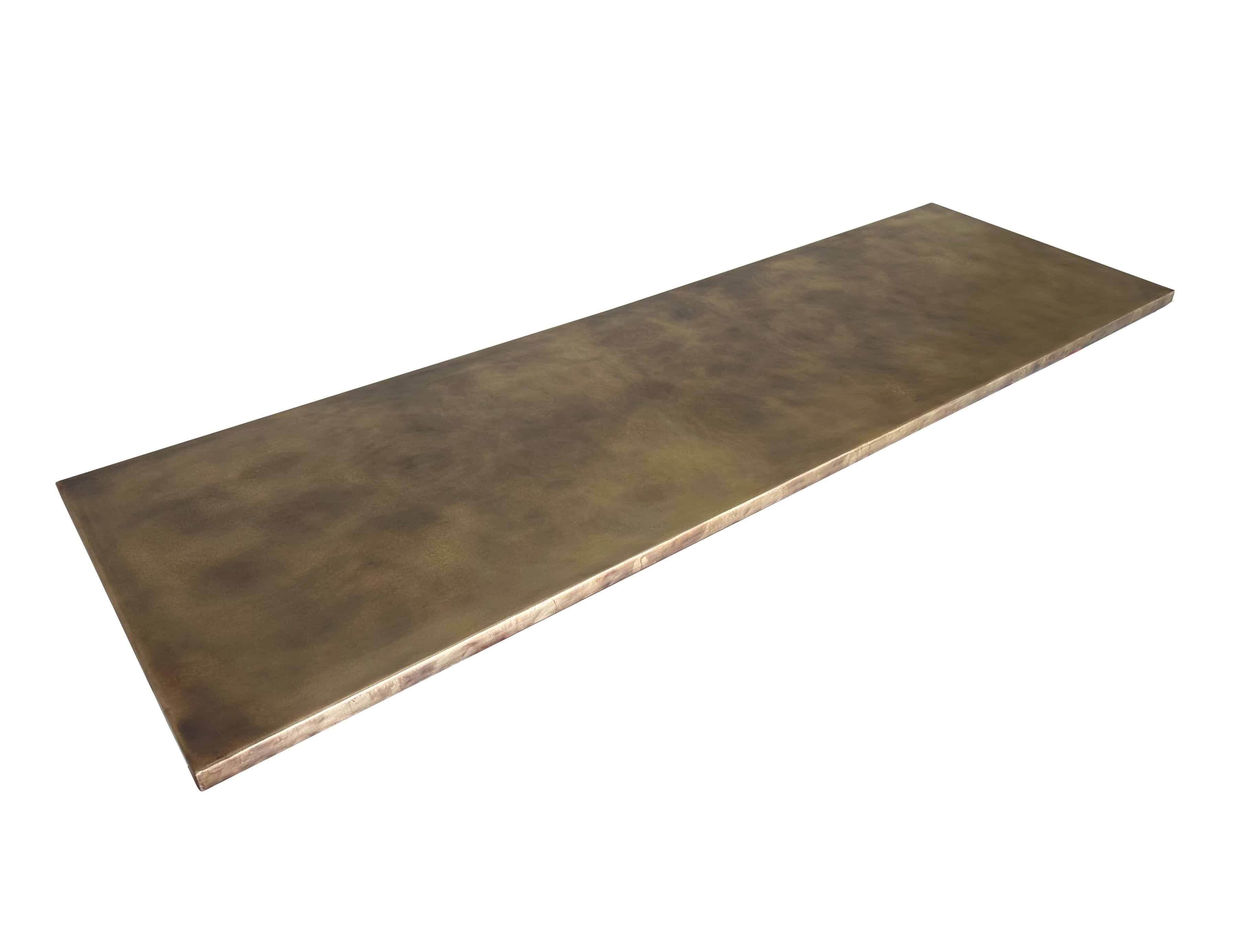 Bespoke Antique Brass Slimline Kitchen Worktop