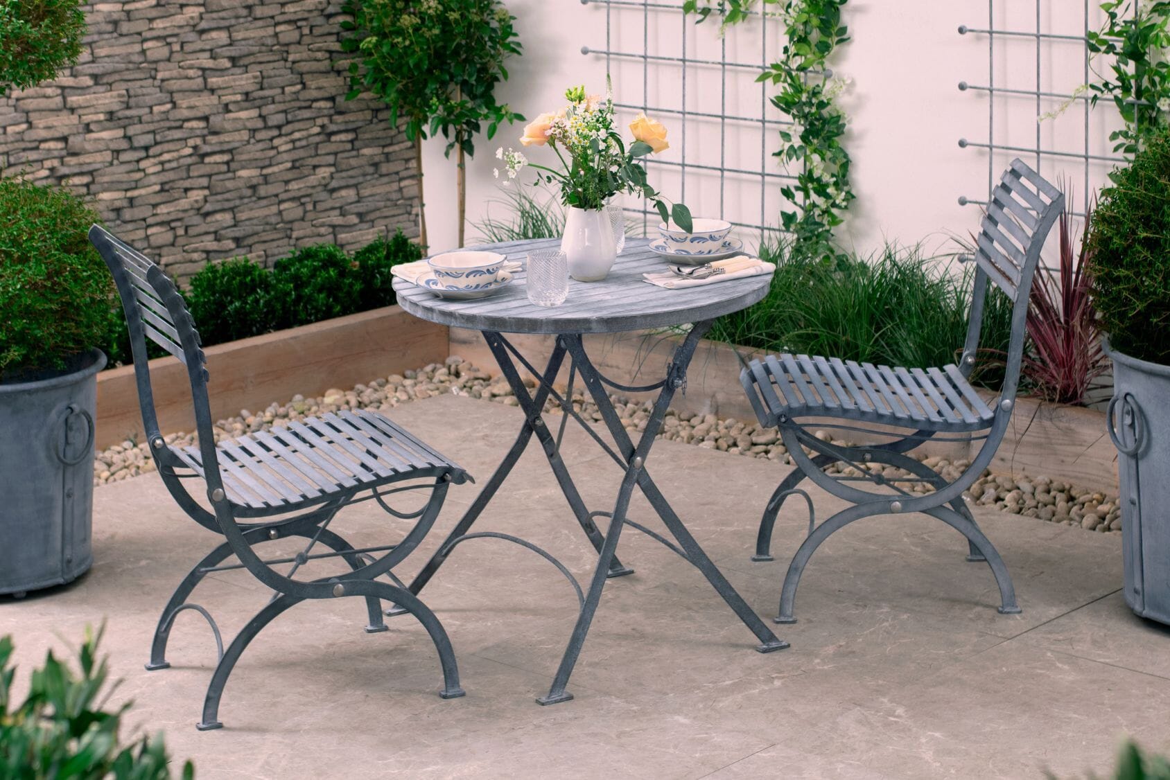 Southwold Darsham Bistro Table Set + 2 Chairs Design A - ODL-189