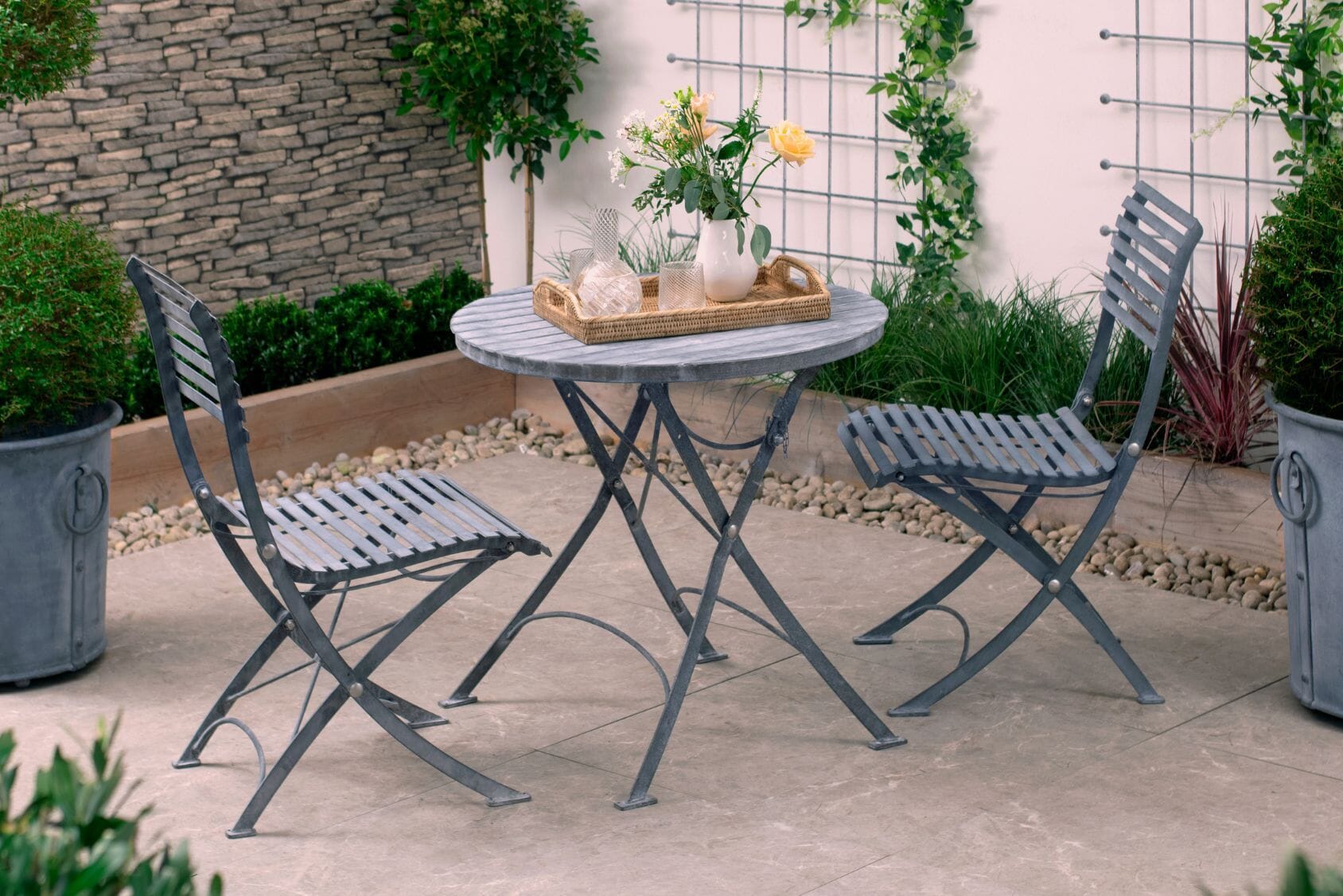 Southwold Darsham Bistro Table Set + 2 Chairs Design B - ODL-191