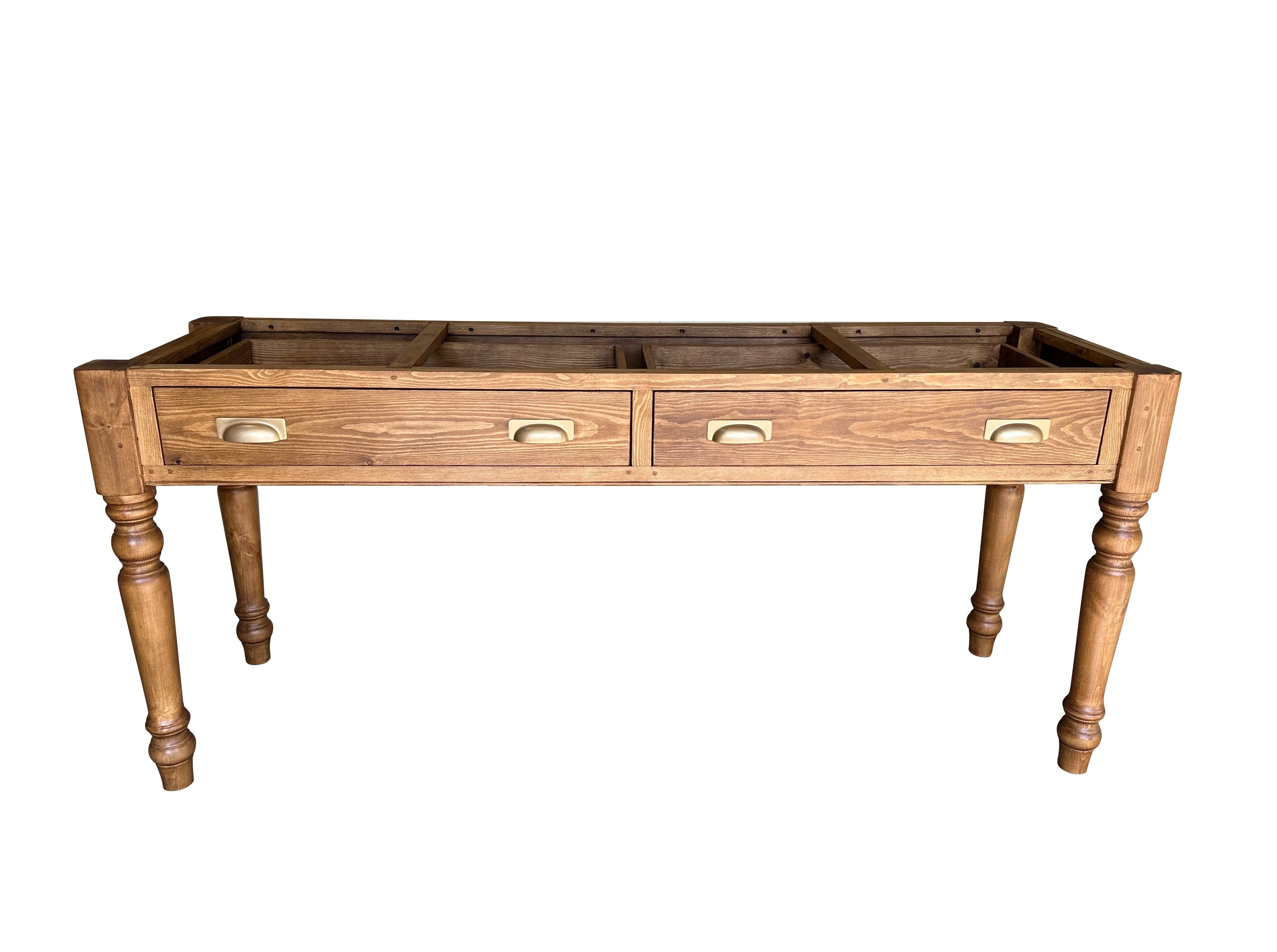 Bespoke Table Base Only with Drawers and Towel Rail - D2280