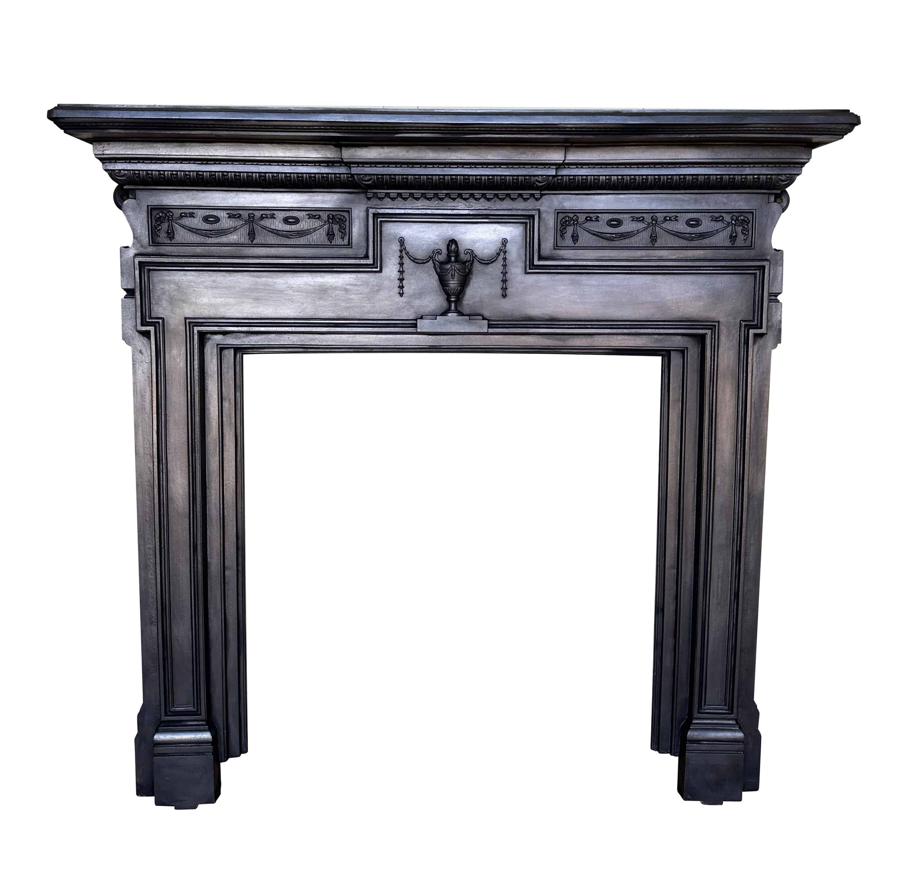 Victorian Antique Ornate Cast Iron Fire Surround