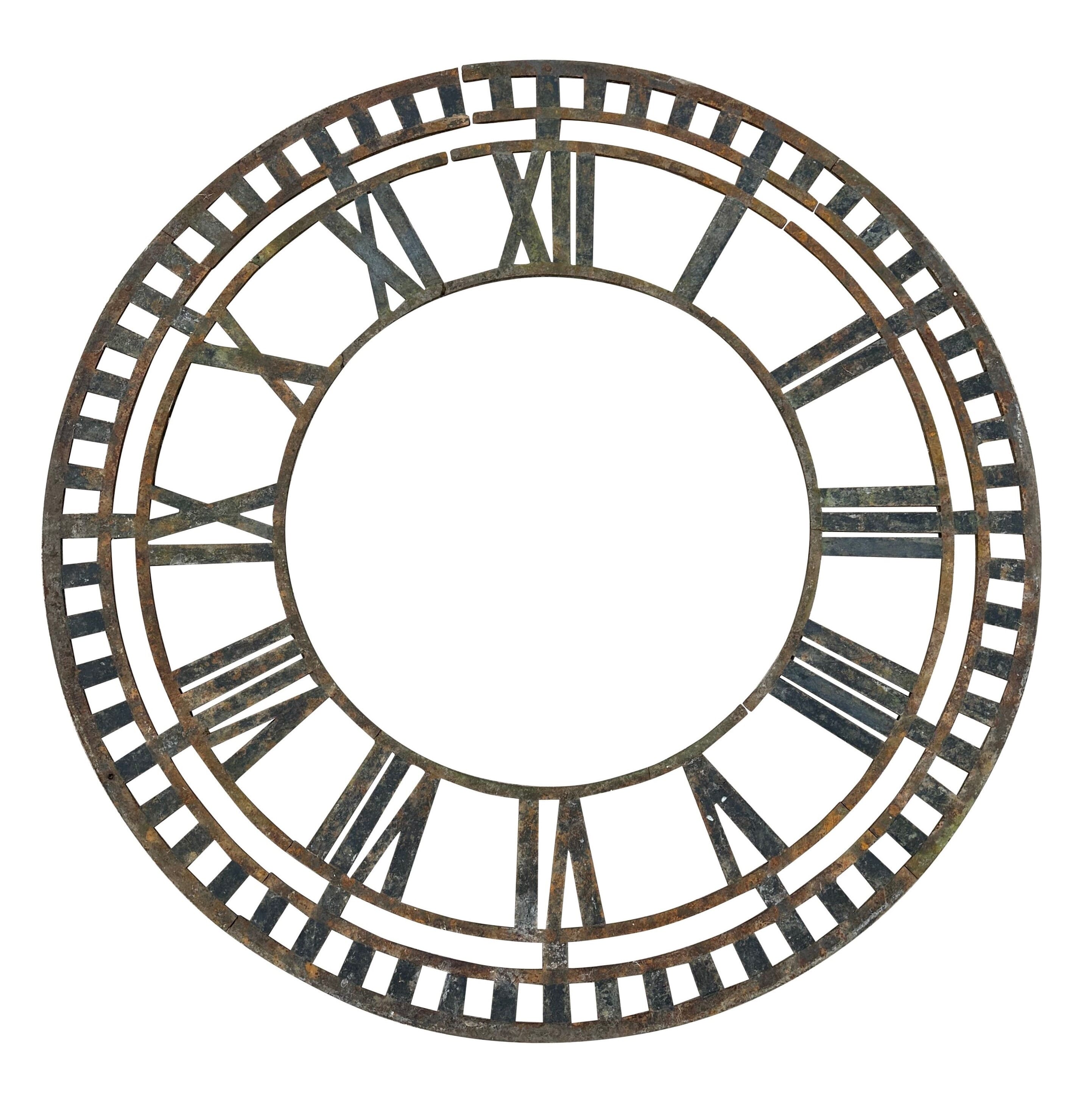 Extra Large Reclaimed Cast Iron Wall Mounted Clock Face - 10828