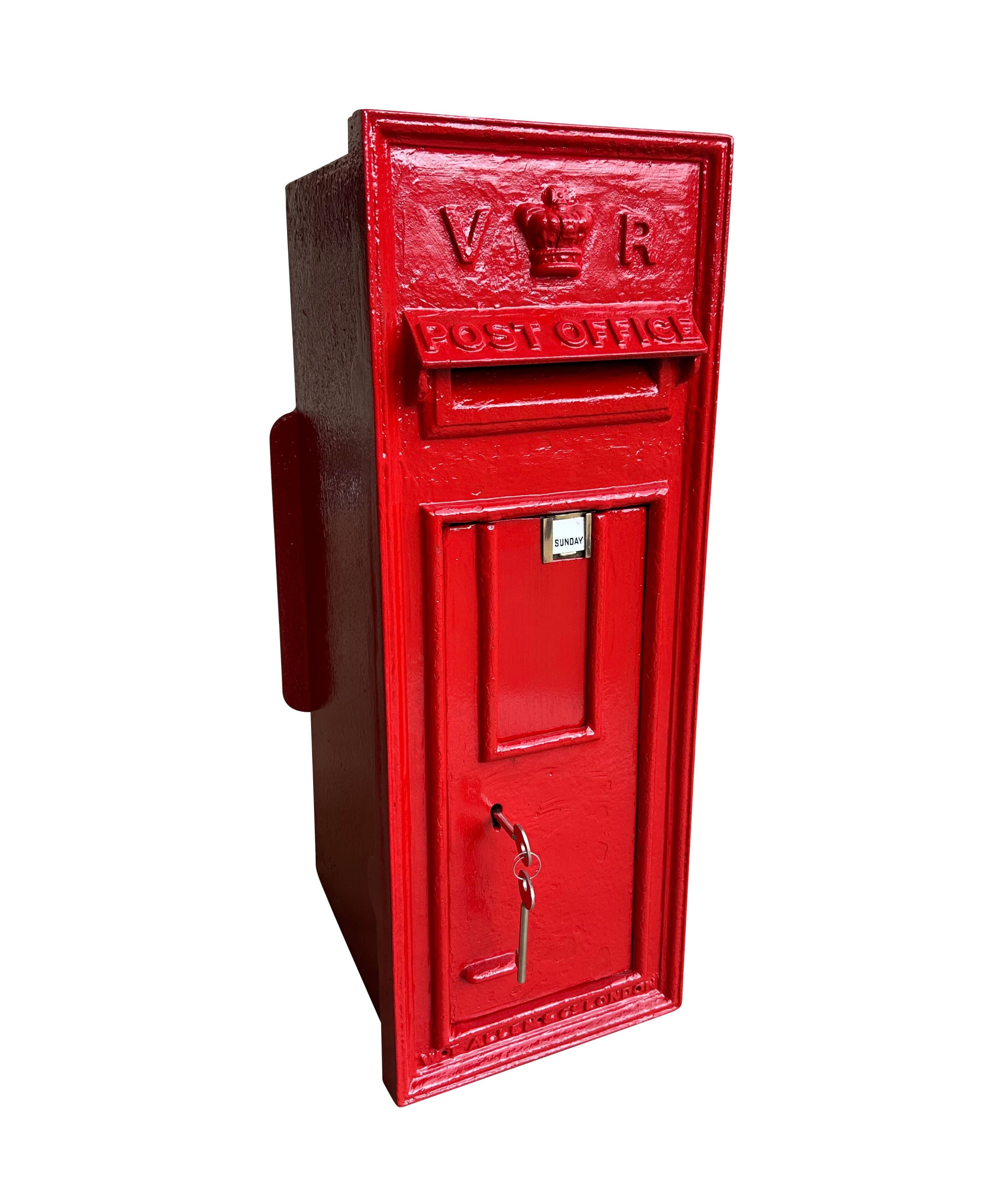 Queen Victoria Old Wall Mounted Cast Iron Post Box - 10691