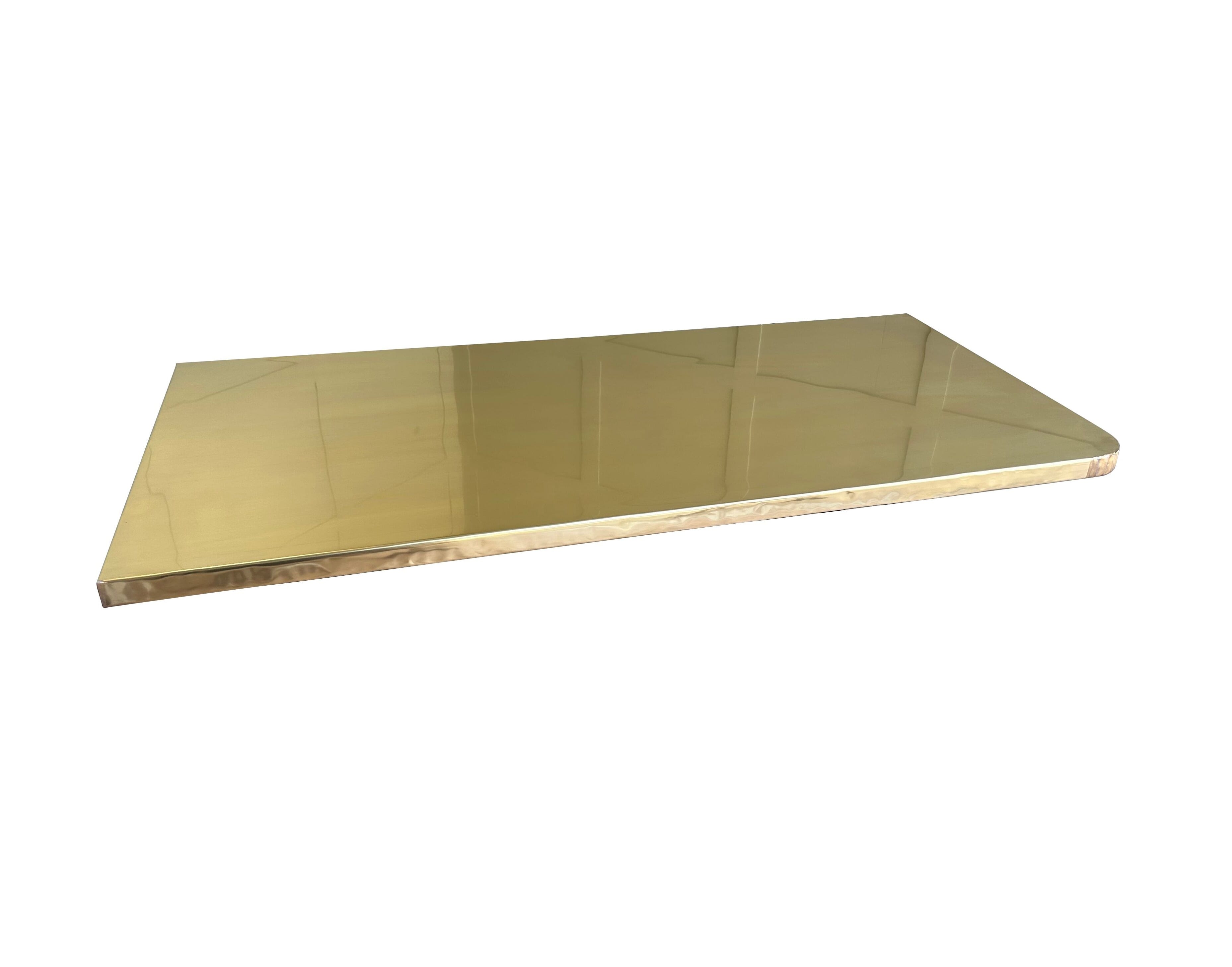 Bespoke Brass Shiny Kitchen Worktop - D2284