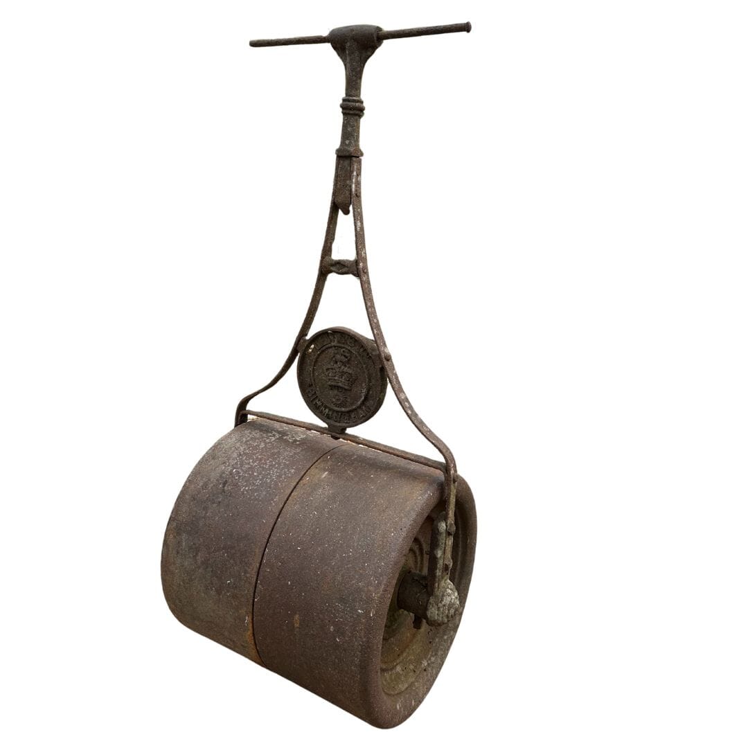 Victorian Antique Cast & Wrought Iron Garden Lawn Roller - 10844