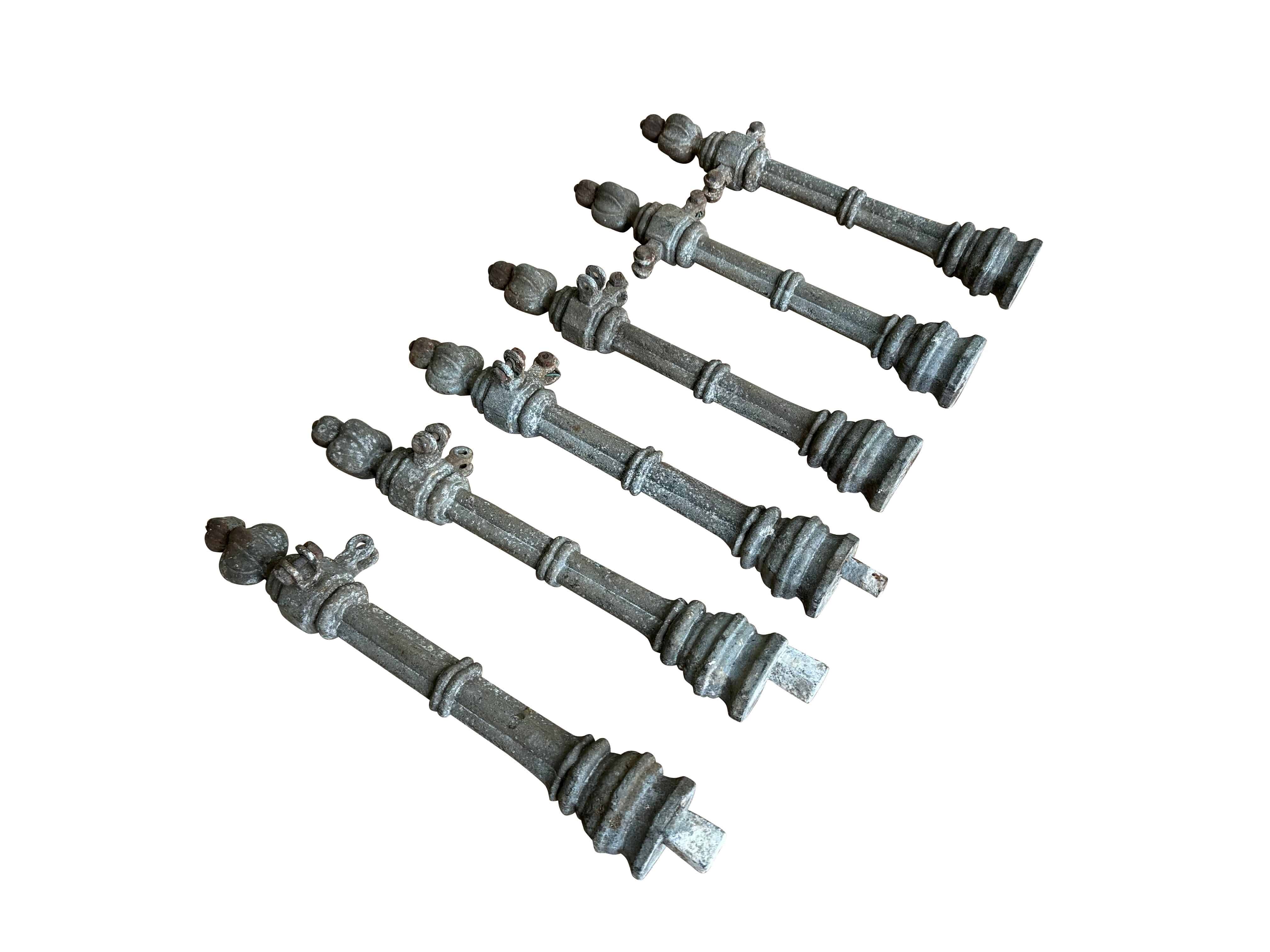 Set of Victorian Reclaimed Cast Iron Wall Finials